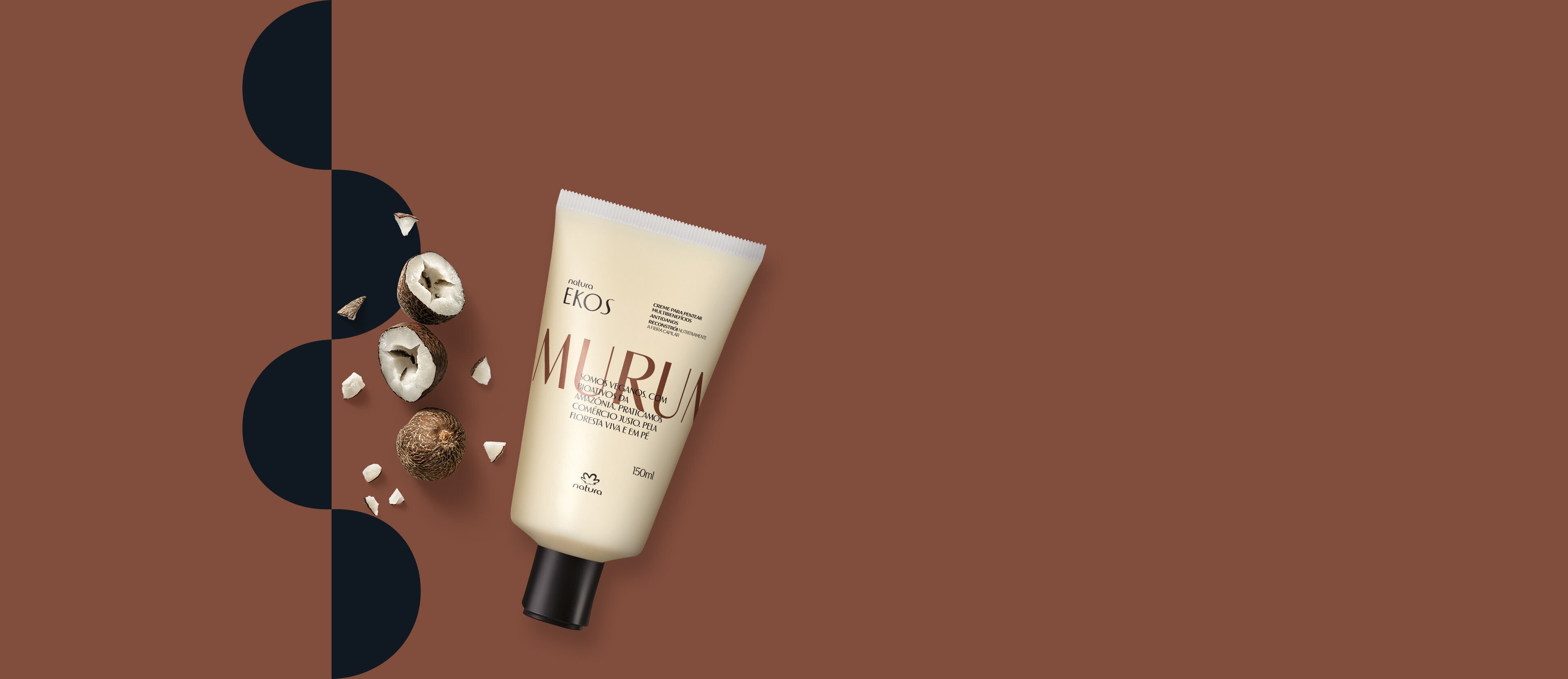 Crema para peinar Antidaños y Reconstrucción Murumuru Ekos