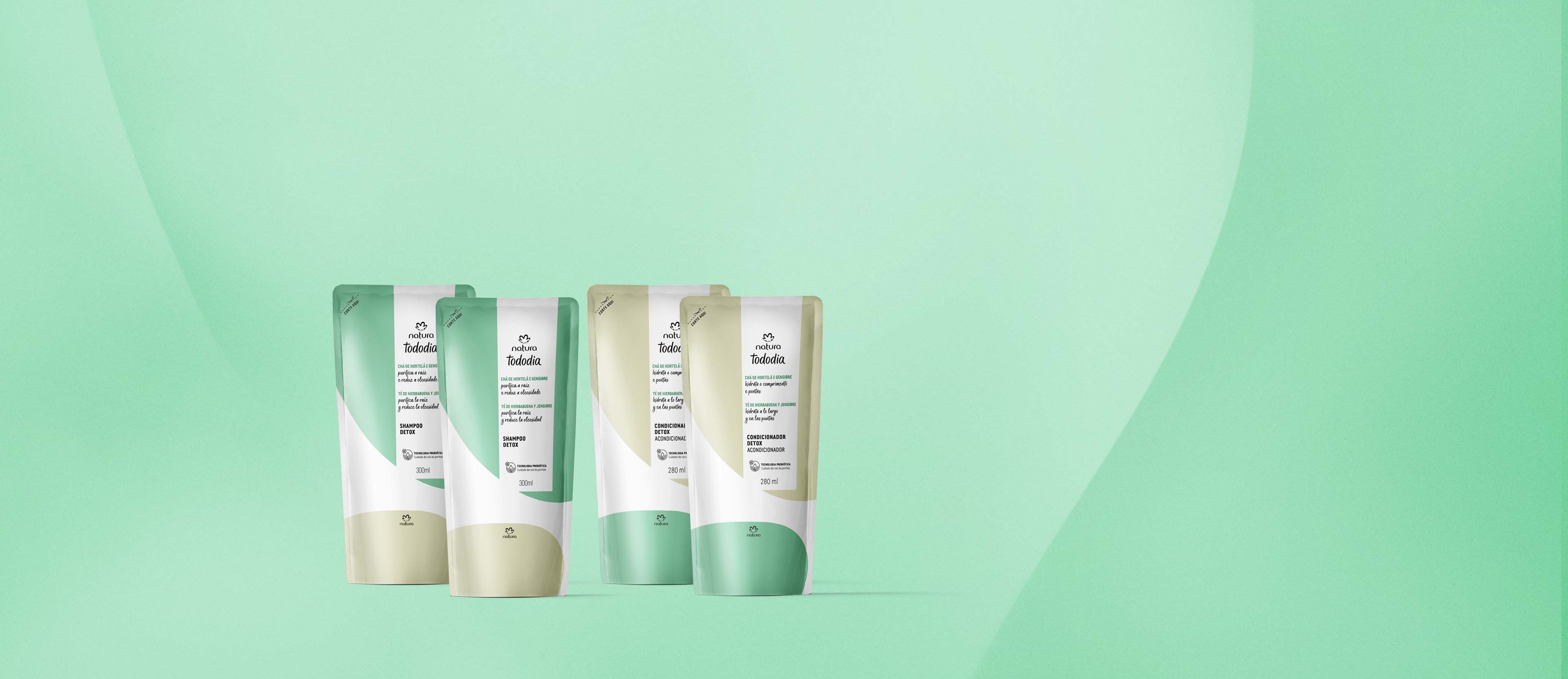 Kit Repuesto Tododia Detox para Cabellos Mixtos y Grasos (4 productos)
