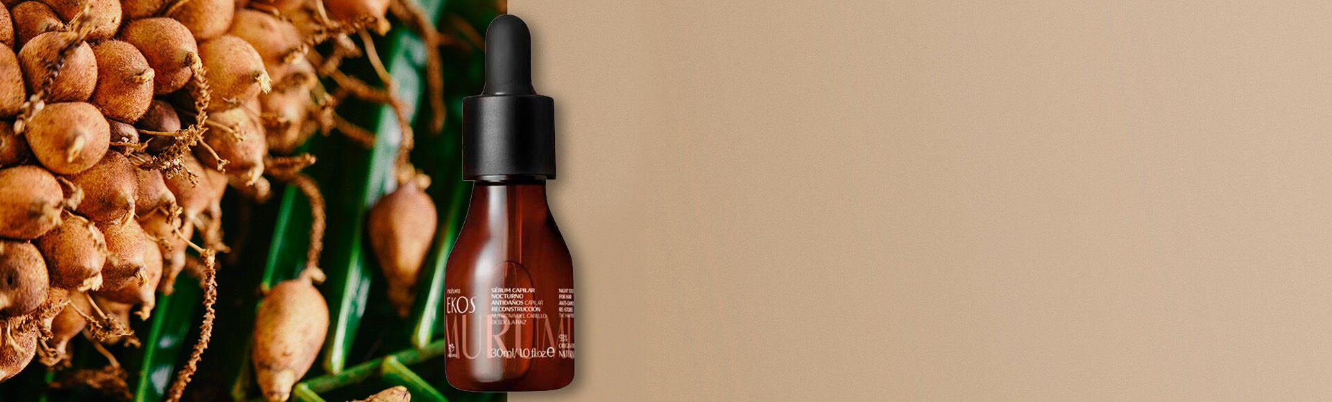 Sérum nocturno Antidaños y Reconstrucción Murumuru Ekos 30ml