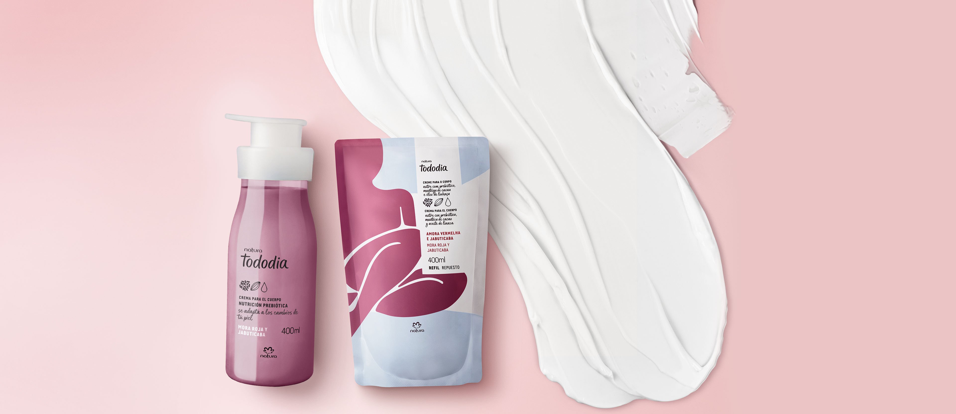 Kit Crema Nutritiva Corporal Tododia Mora Roja y jabuticaba con Repuesto