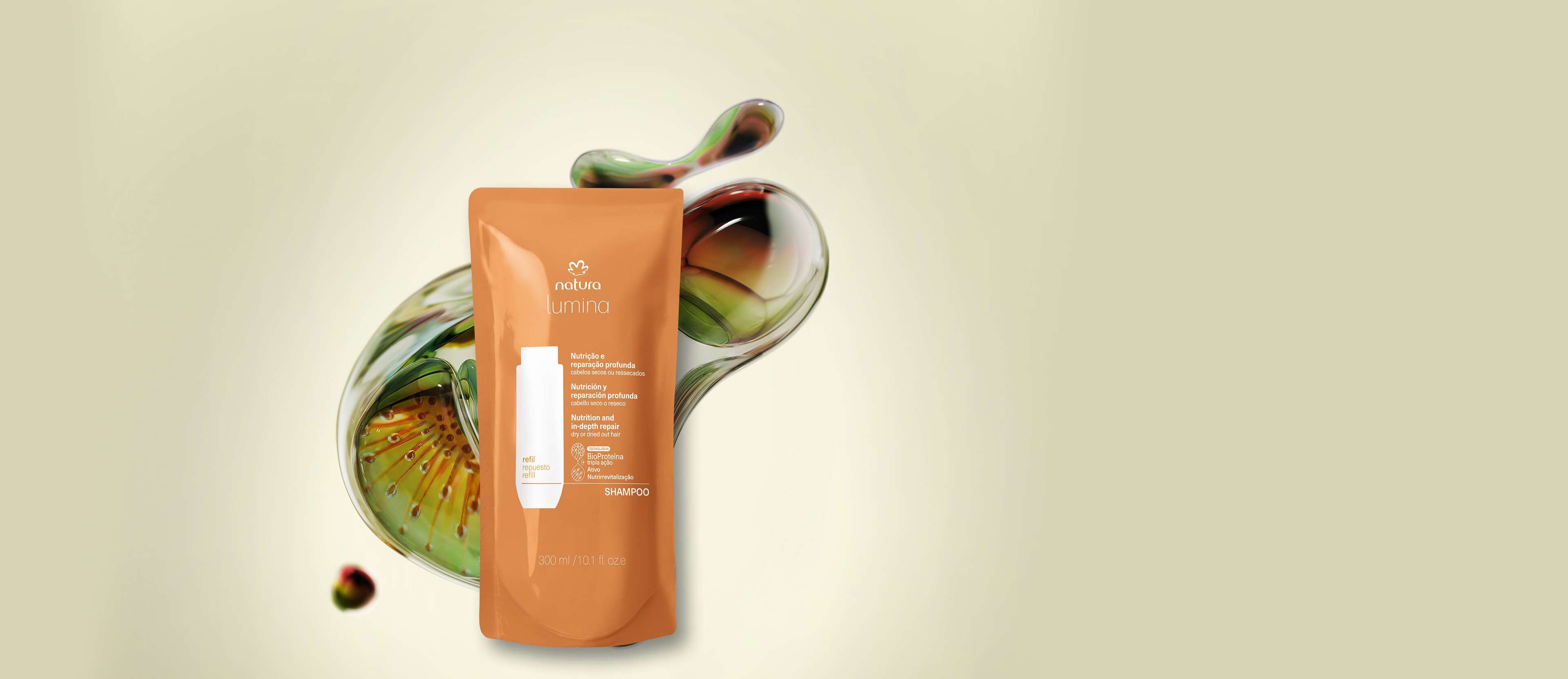 Repuesto Shampoo Nutrición y Reparación Profunda Lumina