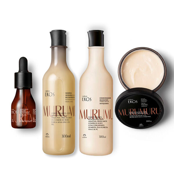 Kit Ekos Murumuru: Sérum + Shampoo + Acondicionador + Máscara