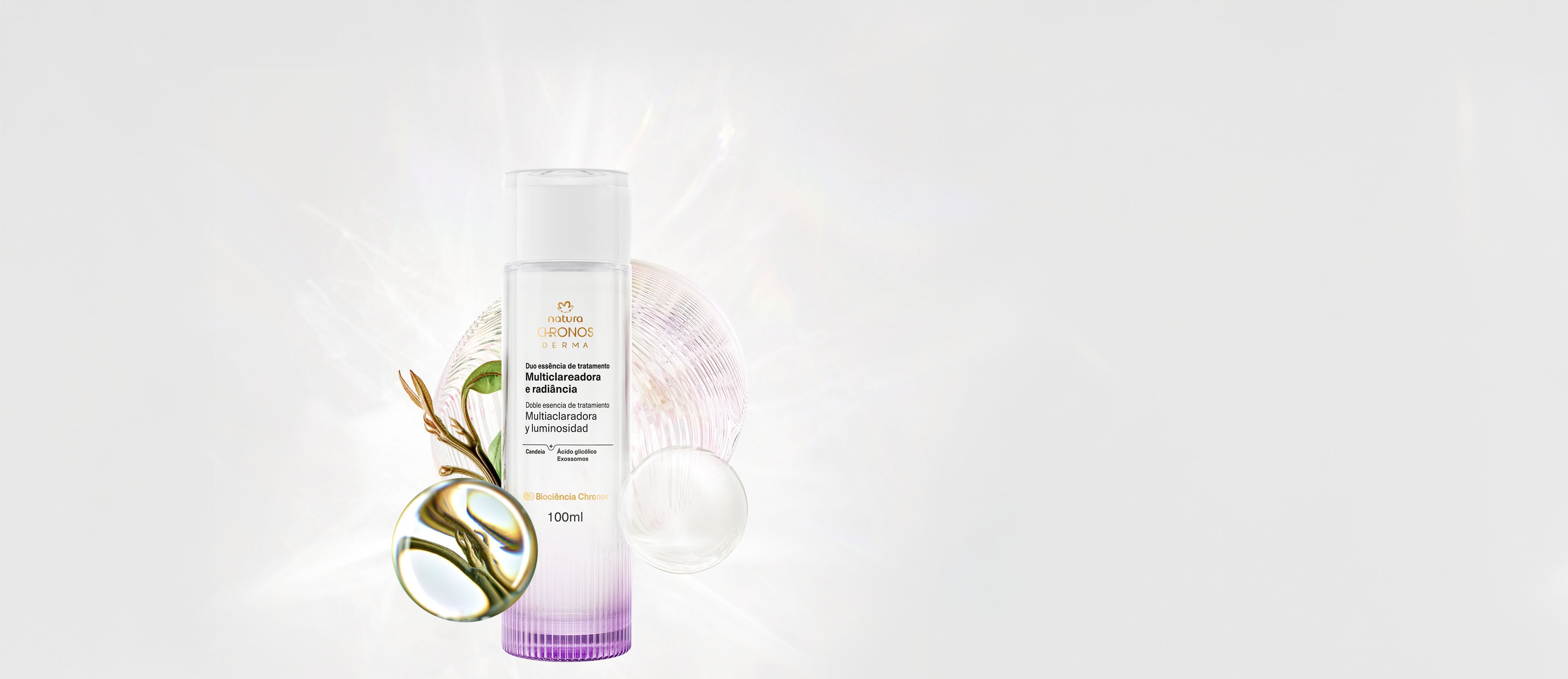 Doble Esencia de Tratamiento Multiaclaradora y Luminosidad Chronos Derma