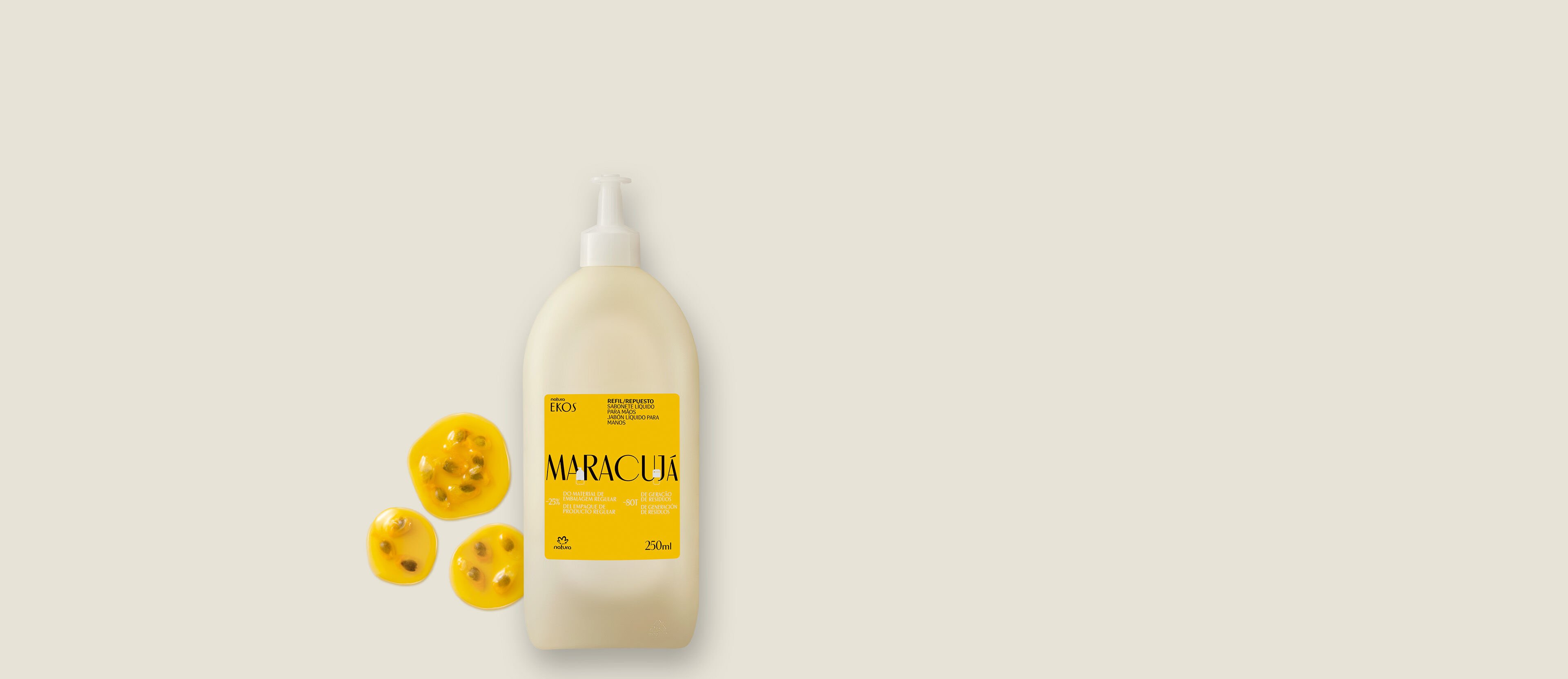 Repuesto Jabón Líquido para Manos Ekos Maracuyá 250 ml