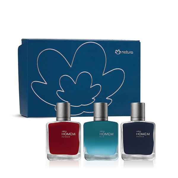 Kit 3 Mini Eau de Parfum Masculino Homem 25ml c/u