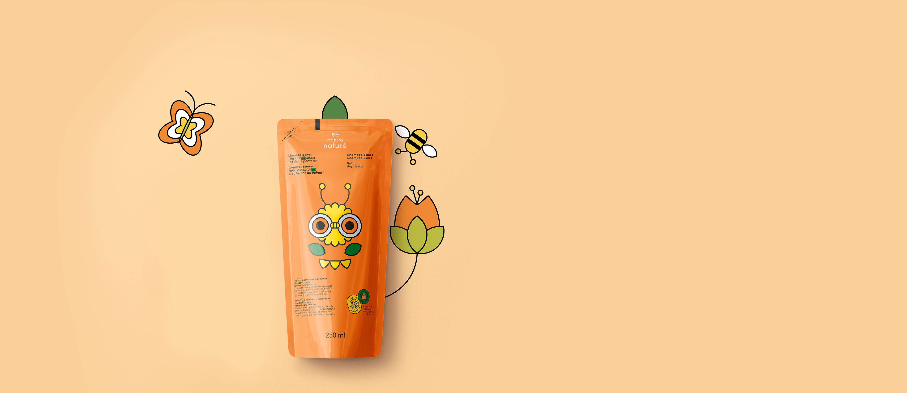 Repuesto Shampoo Infantil 2 en 1 Naturé 250ml