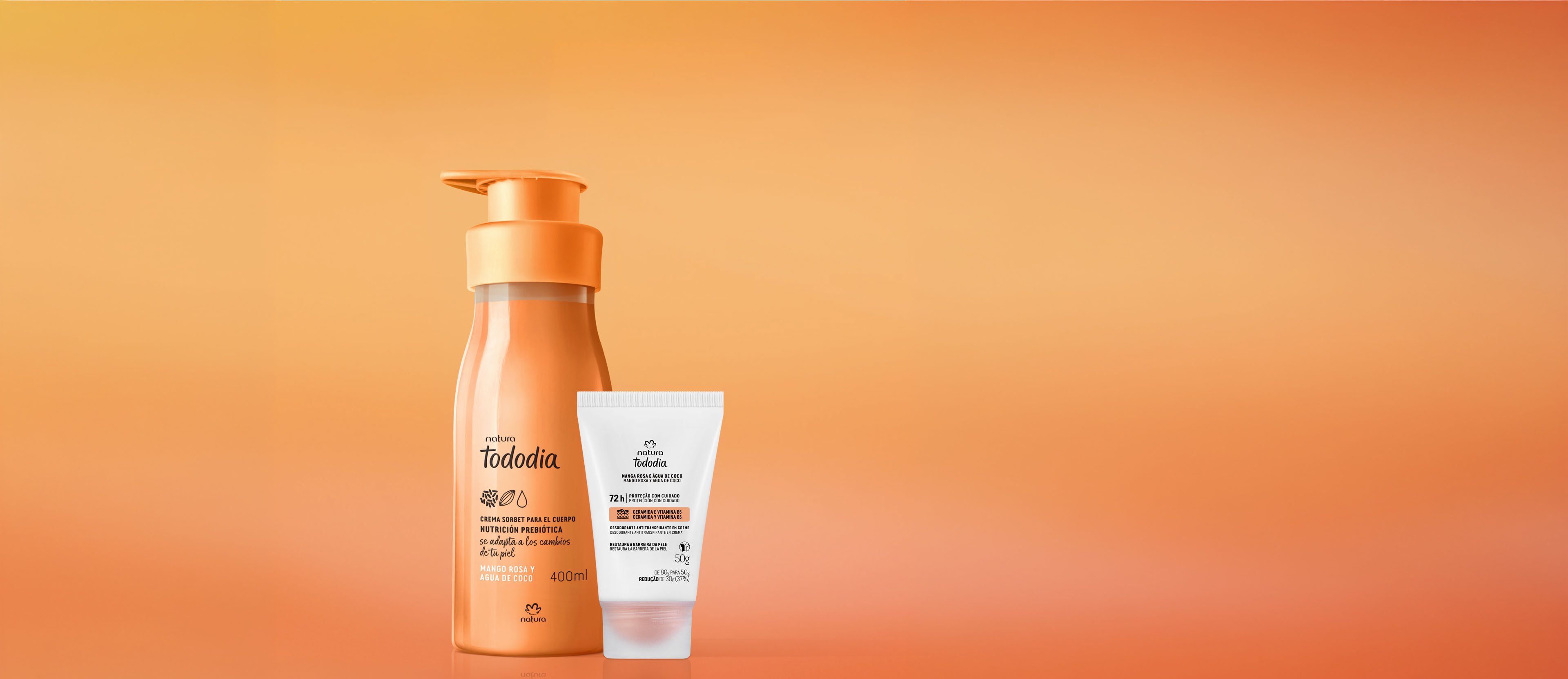 Kit Crema y Desodorante Tododia Mango Rosa y Agua de Coco (2 productos)