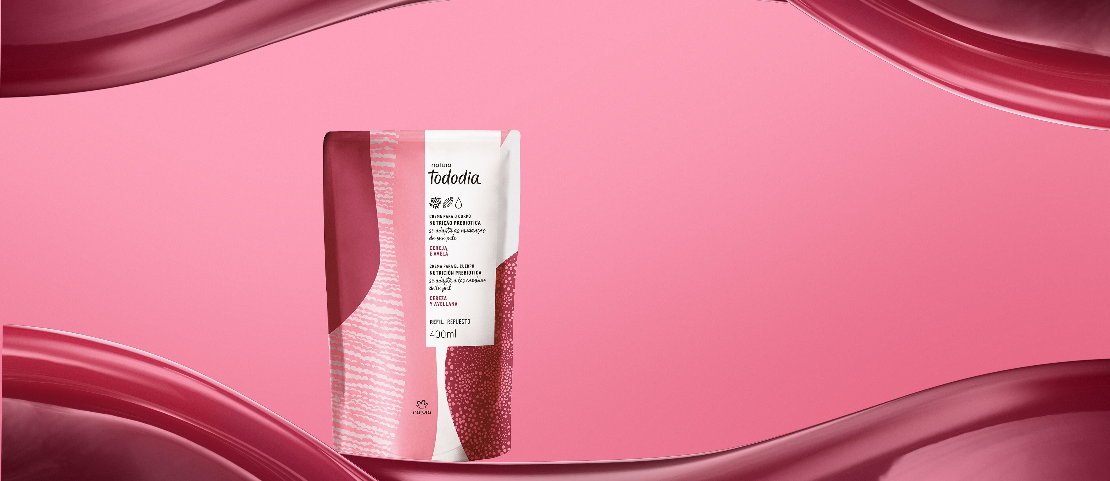 Repuesto Crema Nutritiva para el Cuerpo Tododia Cereza y Avellana