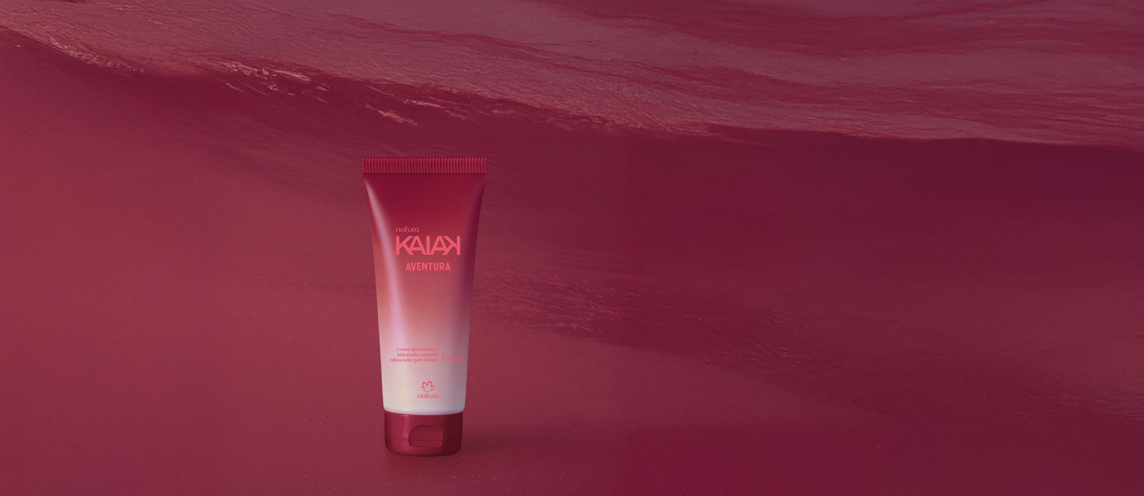 Crema hidratante refrescante corporal Kaiak Aventura femenino  100 ml