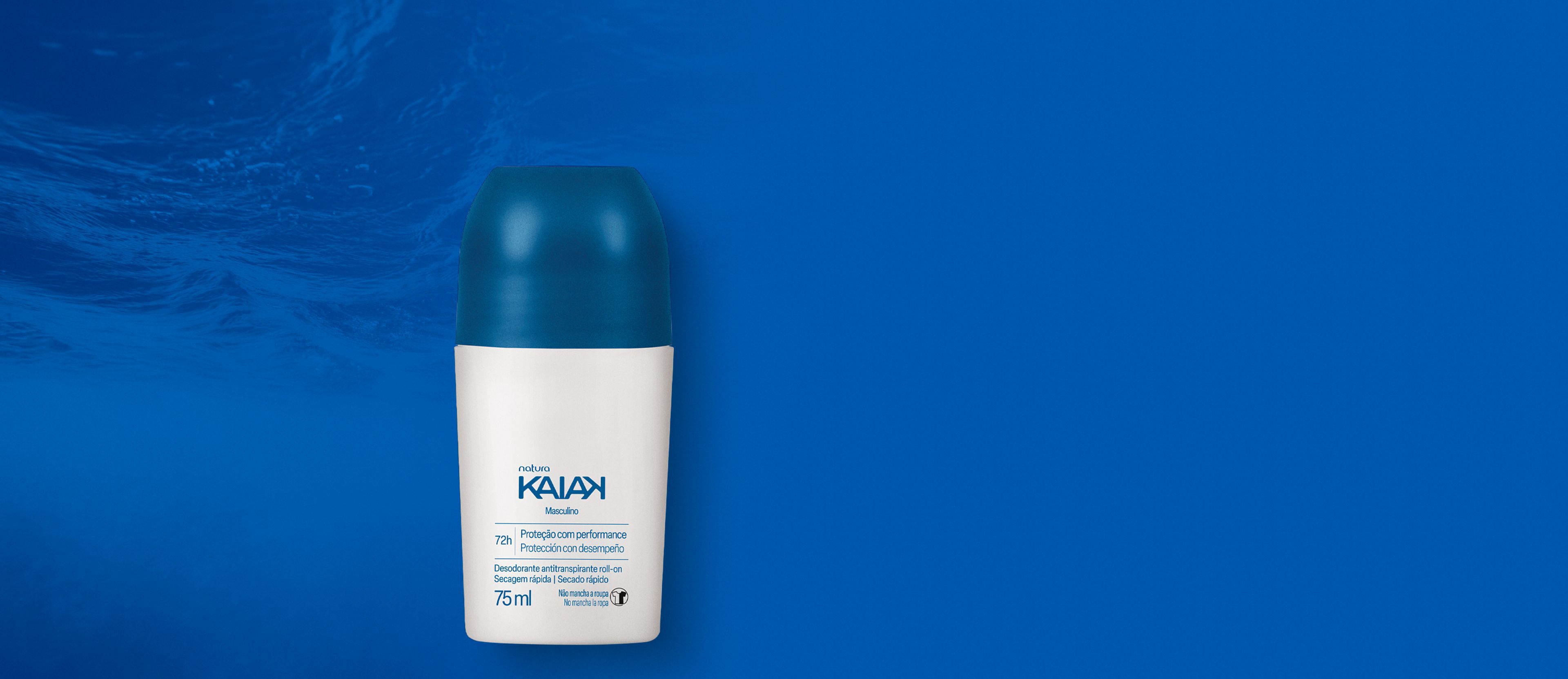 Desodorante Antitranspirante Roll-on Kaiak Masculino 75 ml