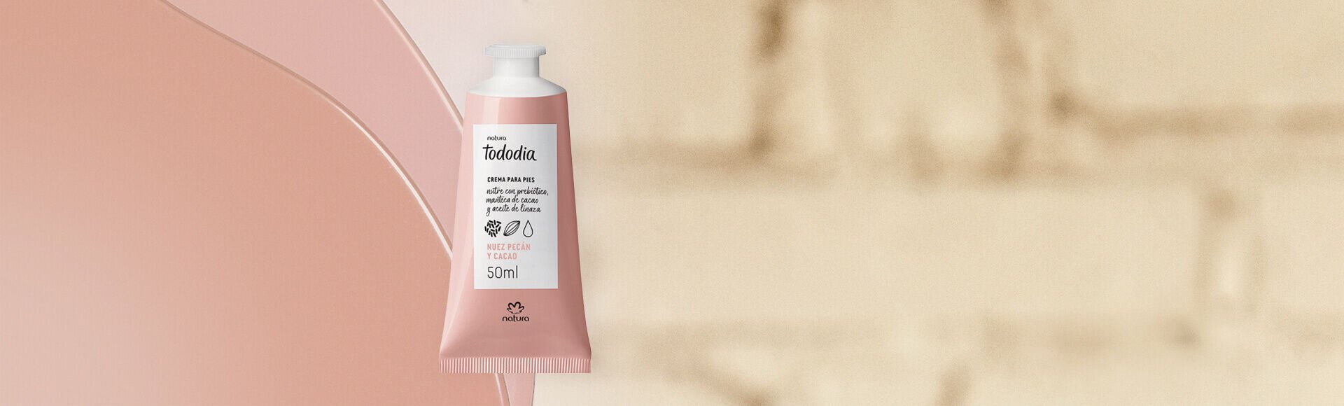 Crema Nutritiva para Pies Tododia Nuez Pecán y Cacao 50 ml