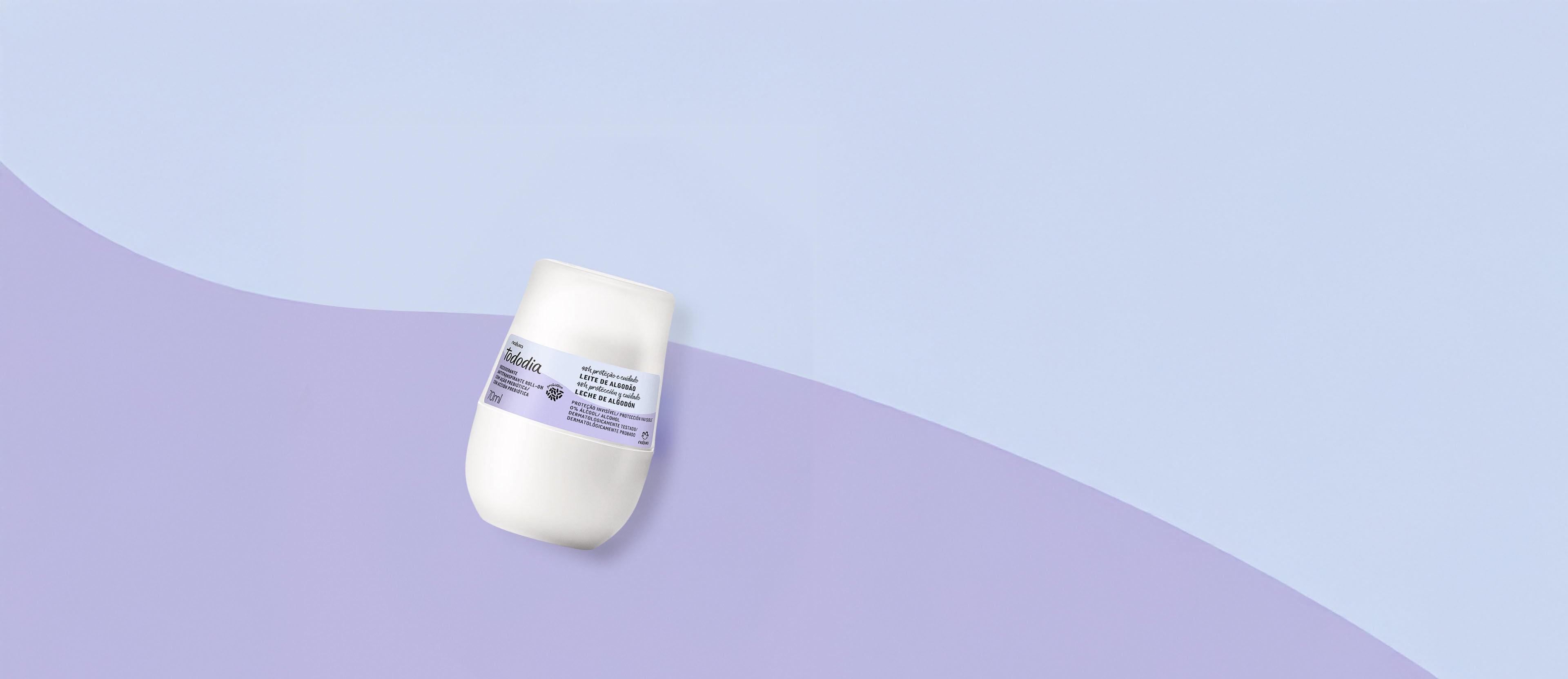 Desodorante Roll On Antitranspirante Prebiótico Tododia Leche de Algodón 70 ml