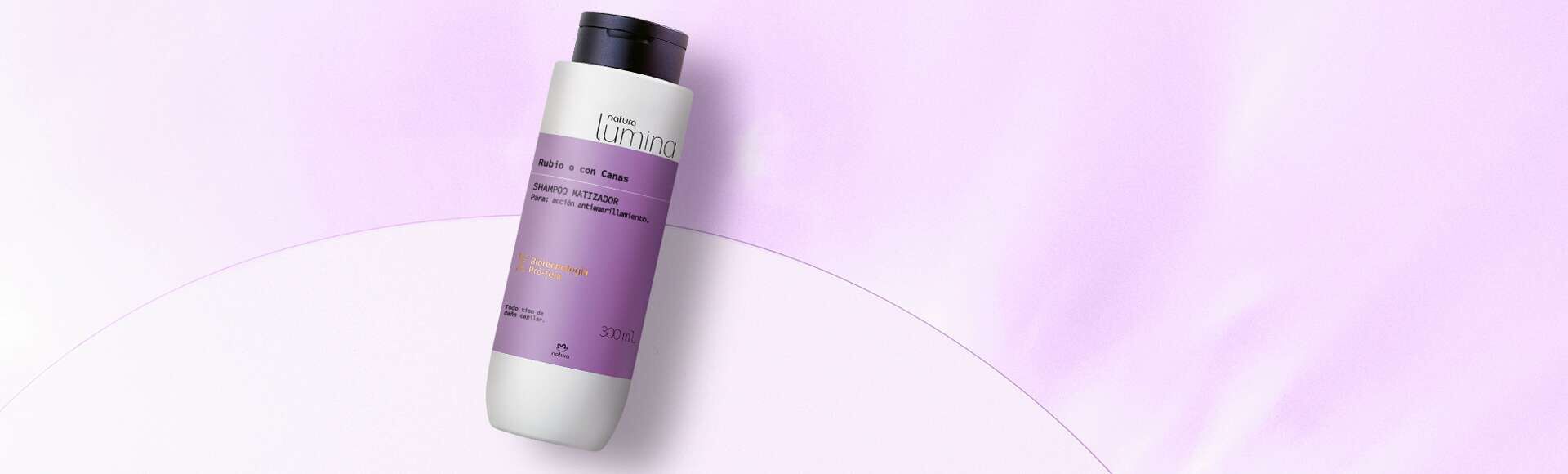 Shampoo Matizador Cabello Rubio o con Canas Lumina 300 ml