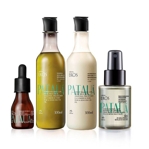 Kit Ekos Patauá: Tónico + Shampoo + Acondicionador + Óleo Anticaída