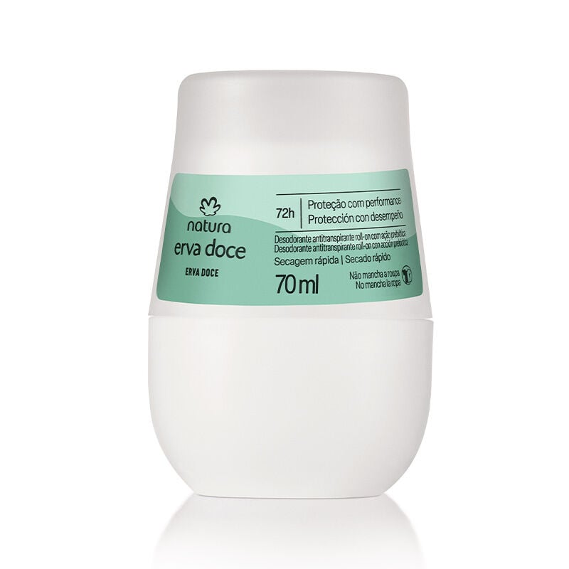 Desodorante Antitranspirante Roll On Erva Doce 70 ml