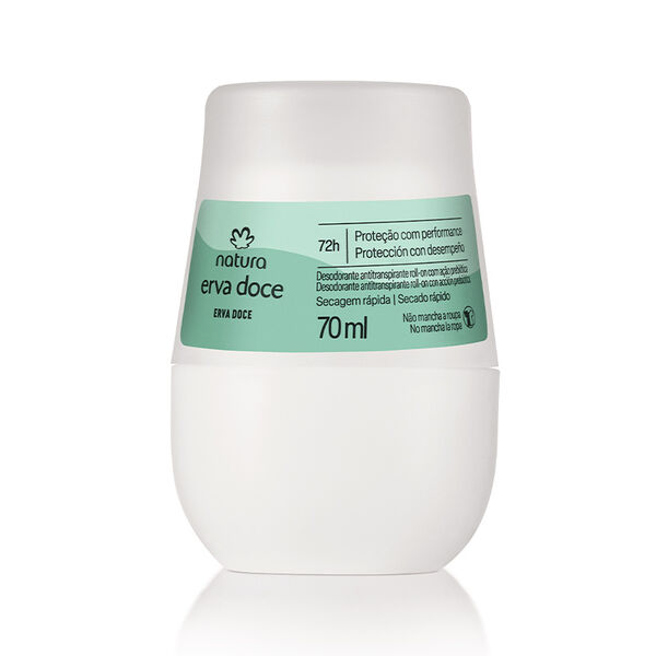 Desodorante Antitranspirante Roll On Erva Doce 70 ml