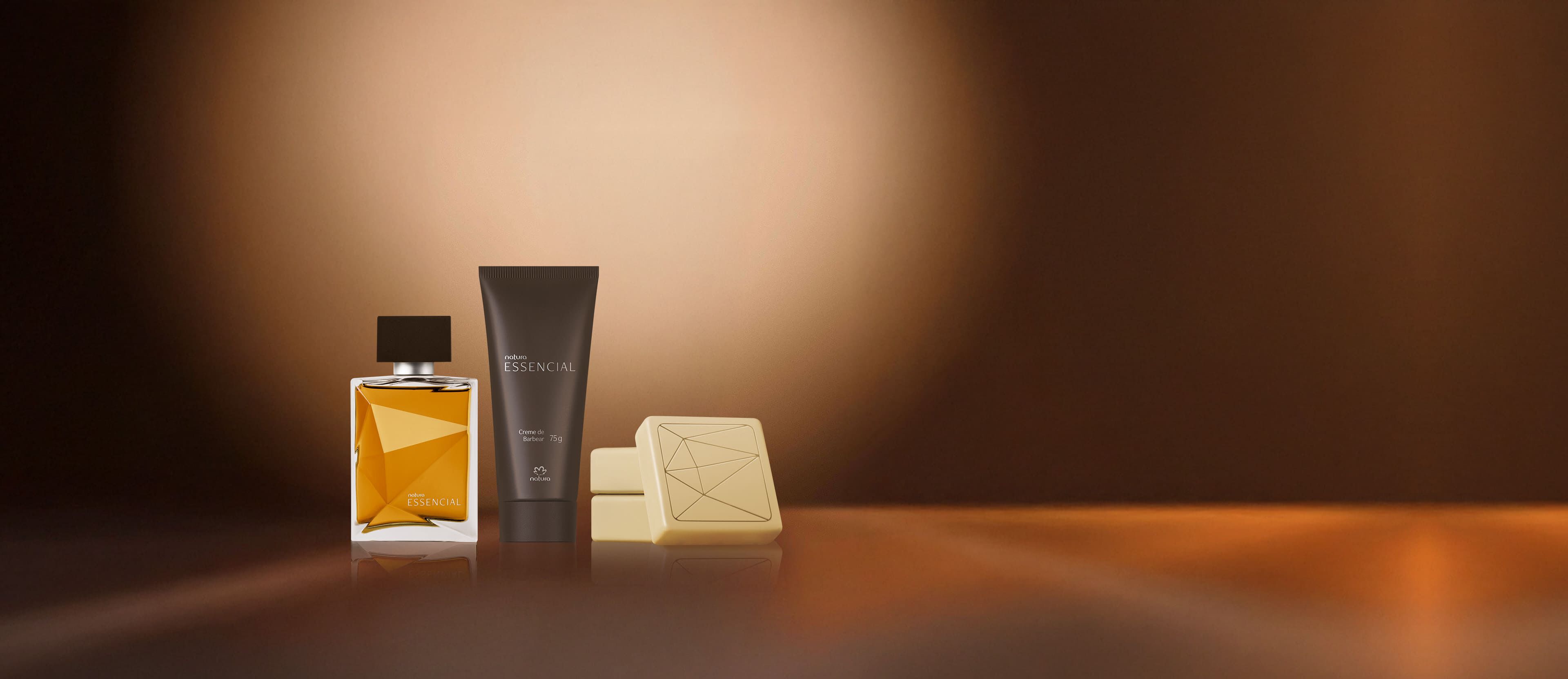 Kit Essencial Masculino, Sabonete em Barra e Creme de Barbear (3 produtos)