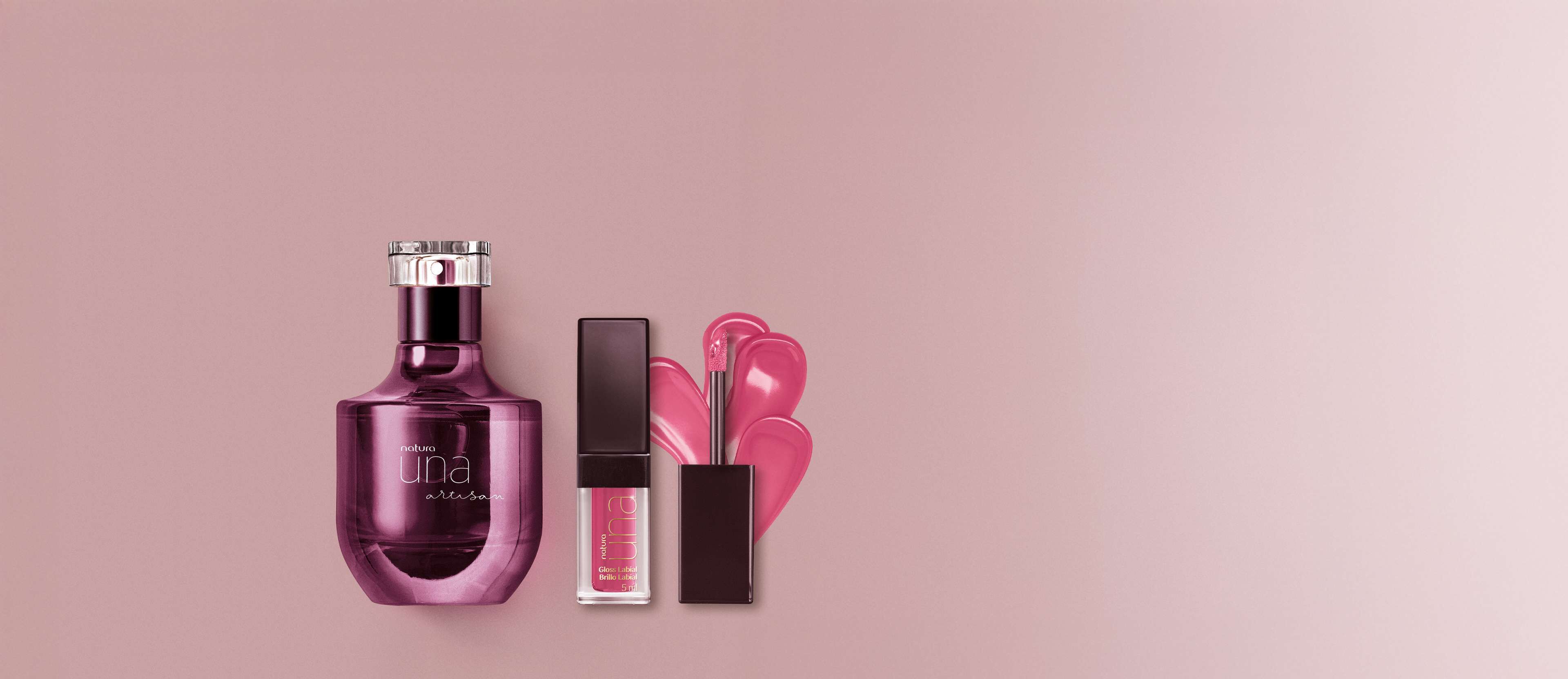 Kit Una Artisan Deo Parfum e Gloss Labial Hidratação Ativa