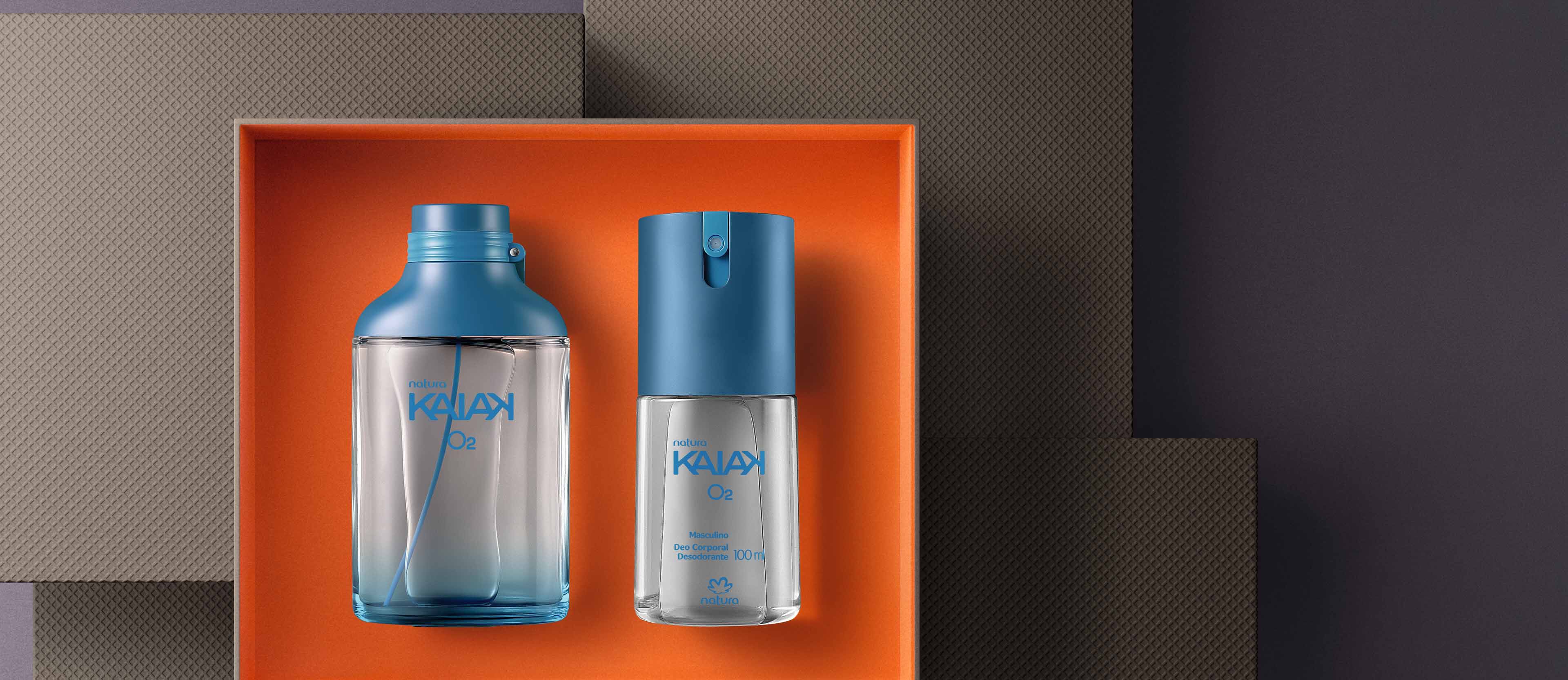 Kit Deo Colônia e Desodorante Corporal Kaiak O₂