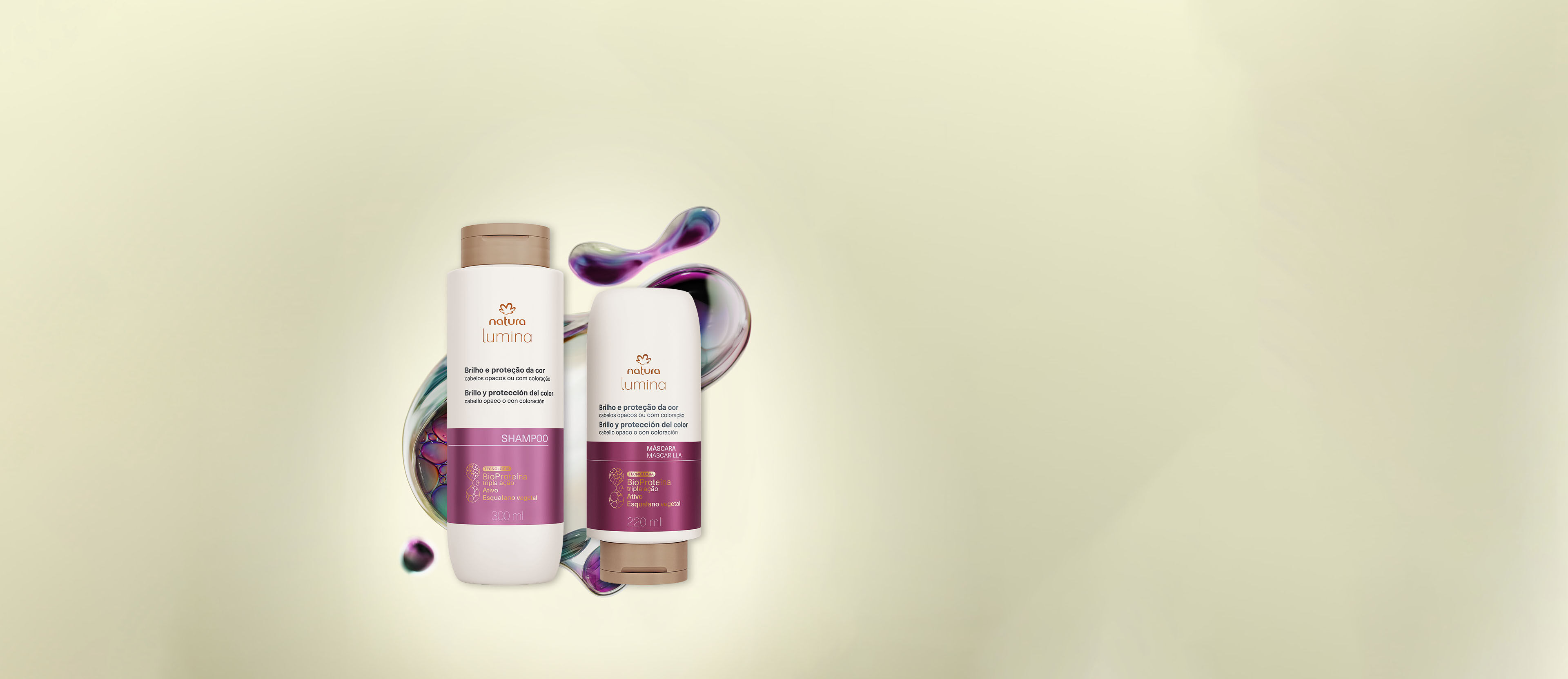 Kit Lumina Brilho e Proteção da Cor Shampoo e Máscara