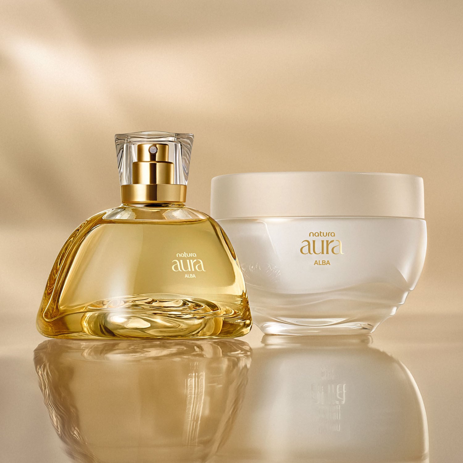 Kit Eau De Parfum e Creme Aveludado Corporal Natura Aura Alba (2