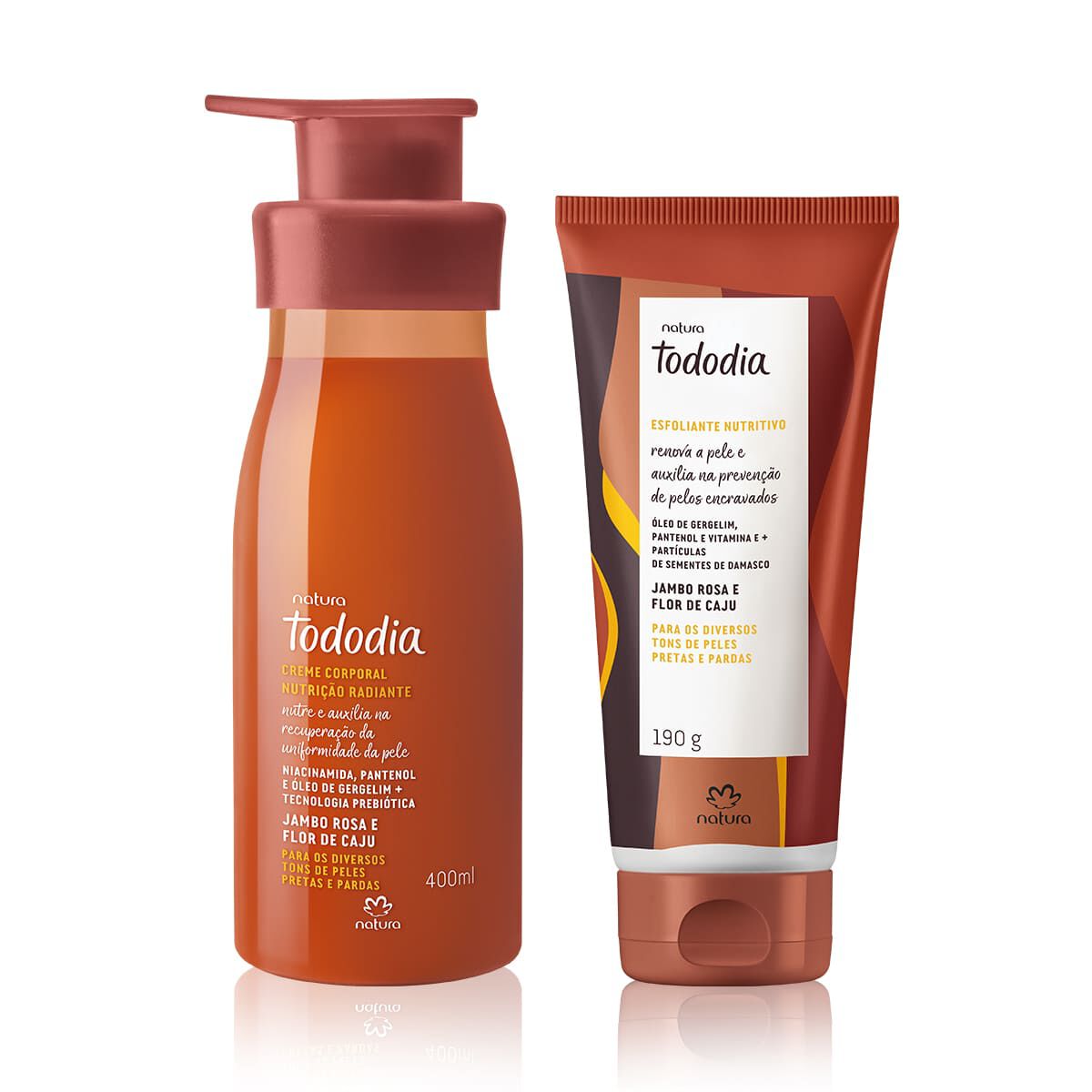 Kit Tododia Jambo Rosa e Flor de Caju com Esfoliante e Hidratante (2 Produtos)