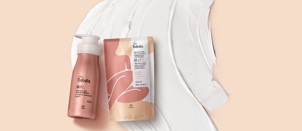 Kit Creme Desodorante Nutritivo para o Corpo Tododia Noz Pecã e Cacau com Refil