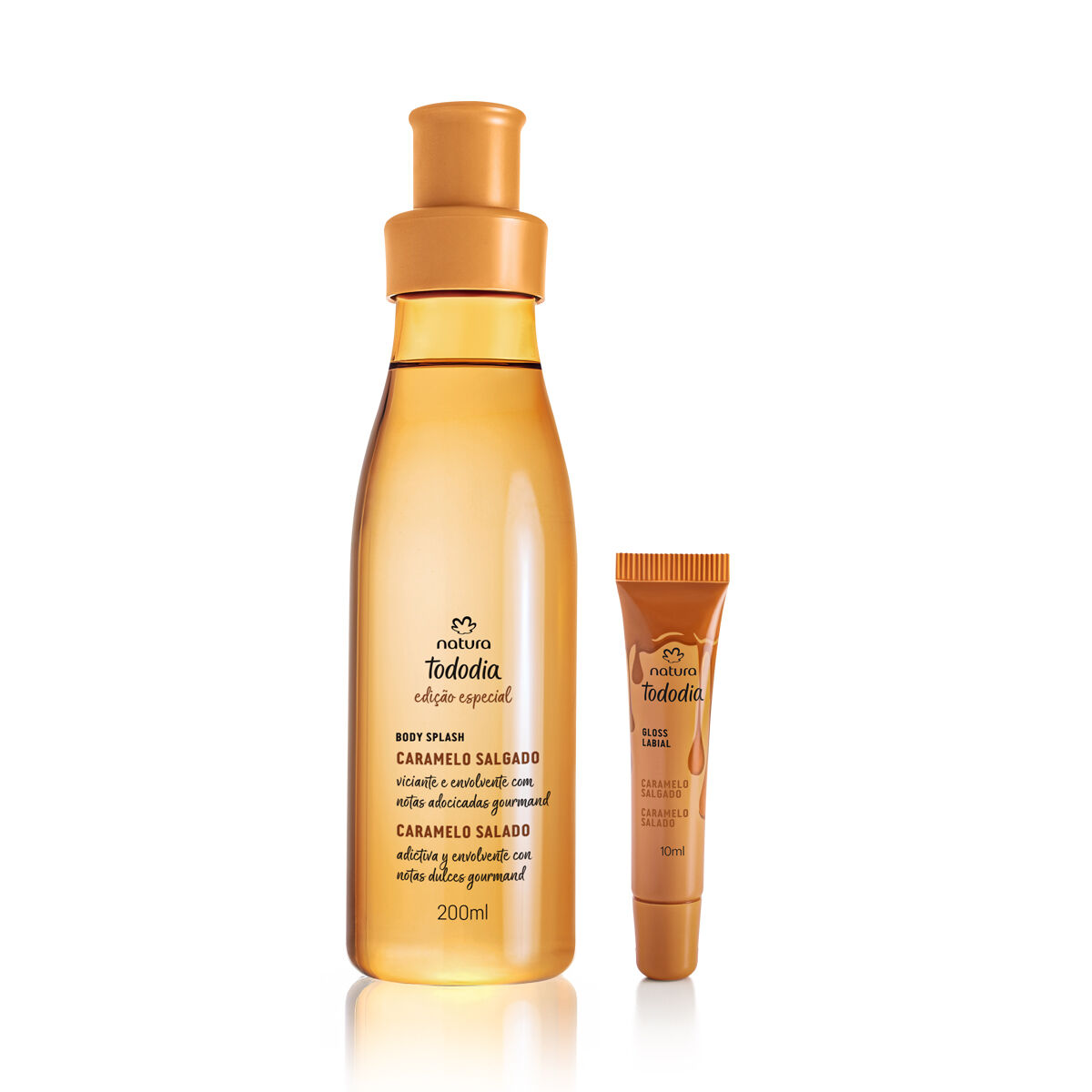 Kit Body Splash e Gloss Tododia Caramelo Salgado (2 produtos)