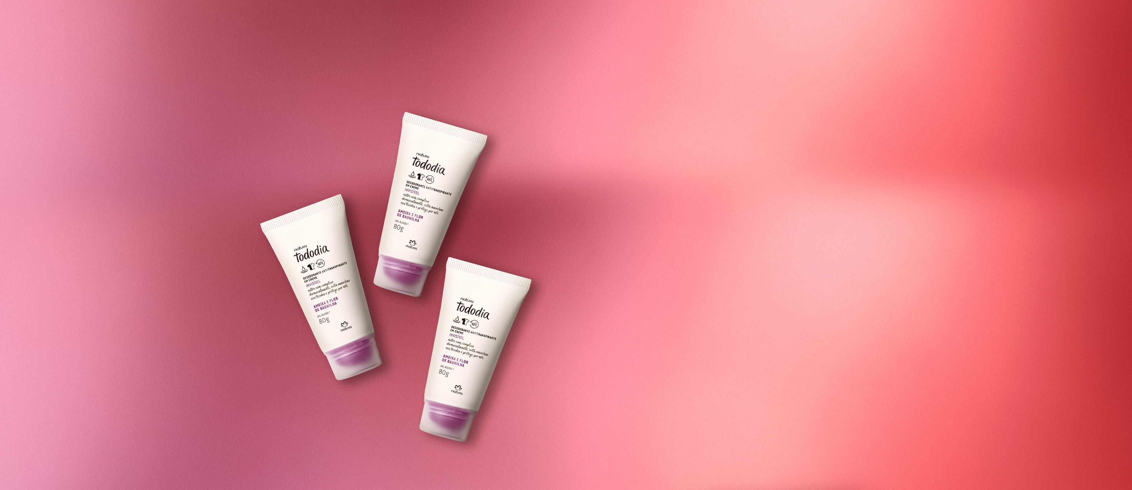 Kit Desodorante Antitranspirante em Creme Ameixa e Flor de Baunilha (3 unidades)