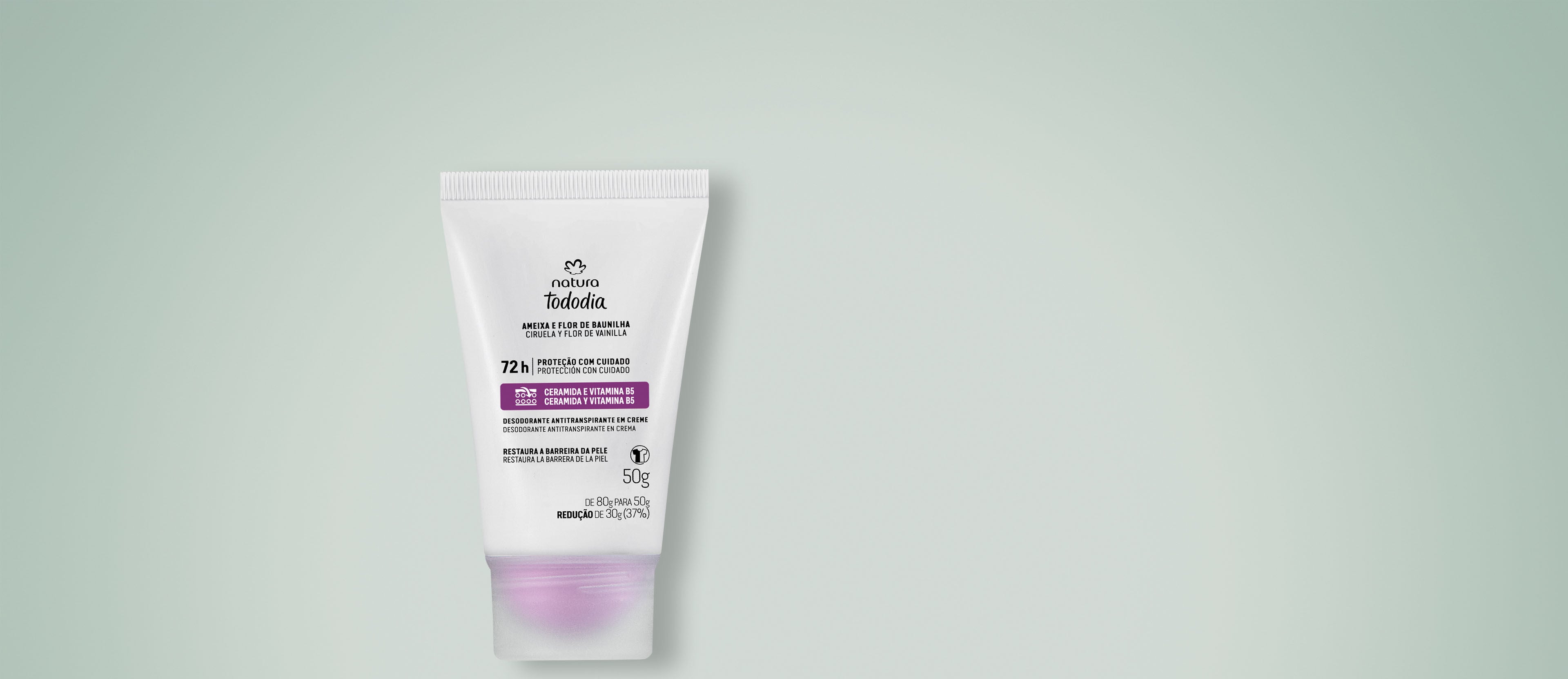 Desodorante Antitranspirante em Creme Tododia Ameixa e Flor de Baunilha