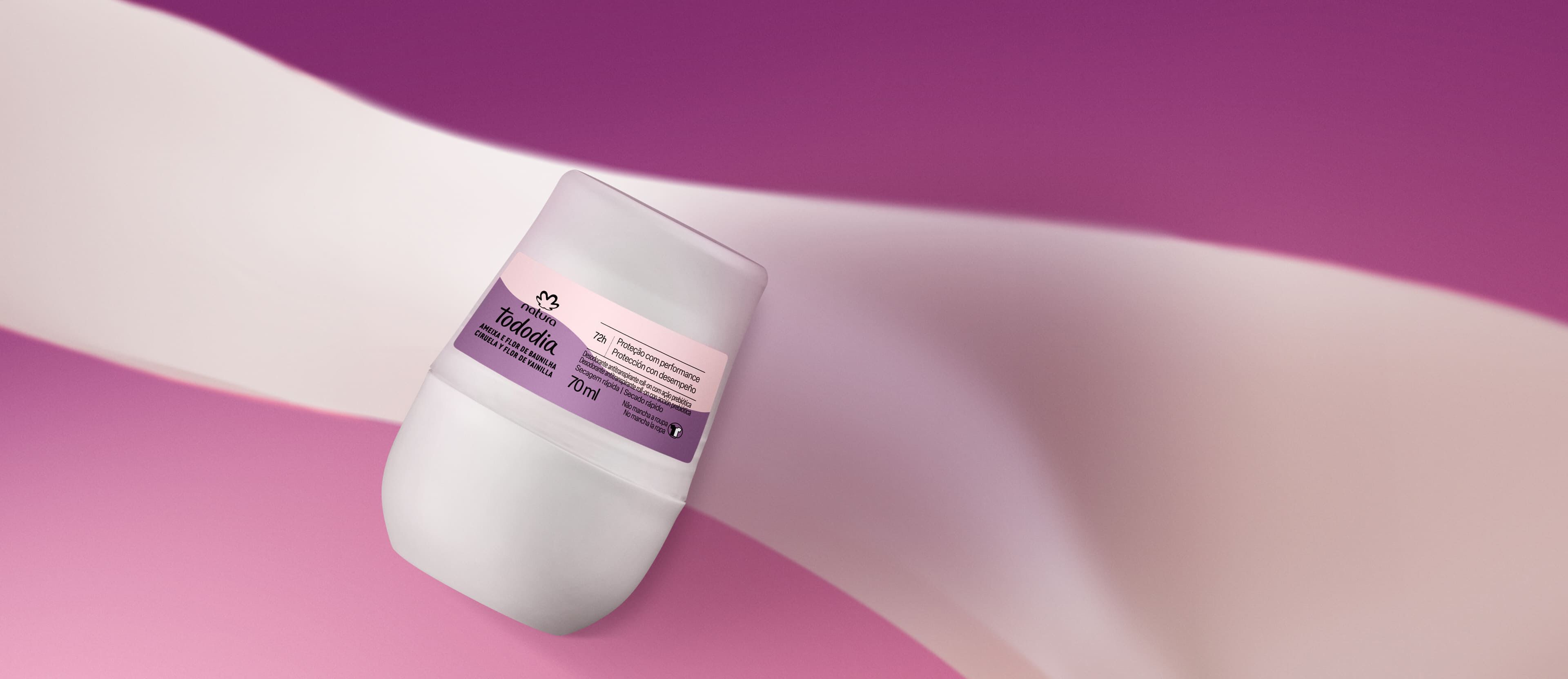 Desodorante Antitranspirante Roll-on Tododia Ameixa e Flor de Baunilha
