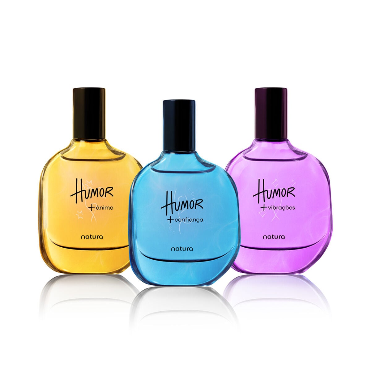 Kit Deo Colônia Natura Humor +Ânimo, +Vibrações e +Confiança 25 ml (3 produtos)