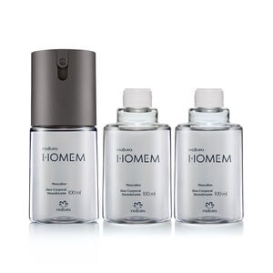 Kit Desodorante Corporal Natura Homem (3 produtos)