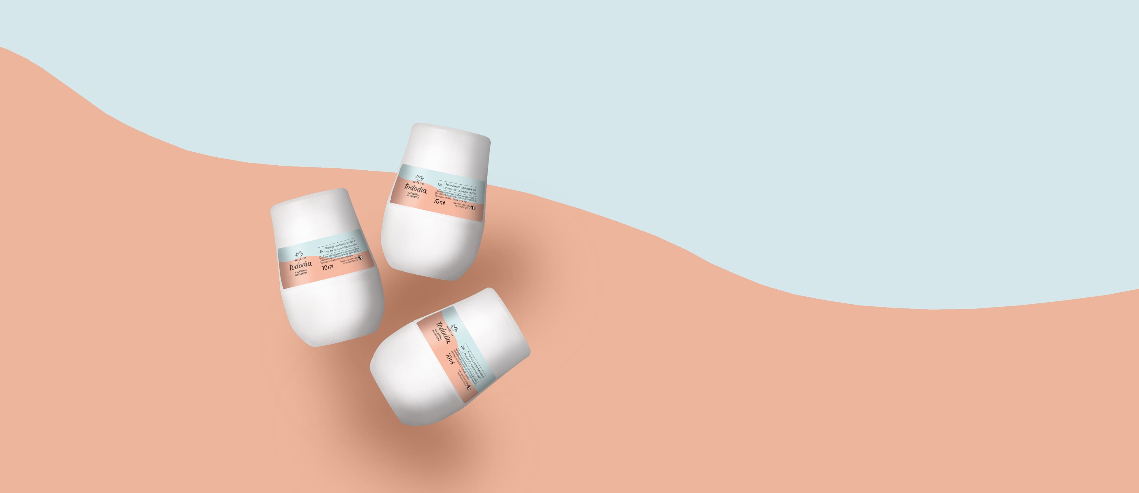 Kit Desodorante Antitranspirante Roll-on Tododia Macadâmia (3 unidades)