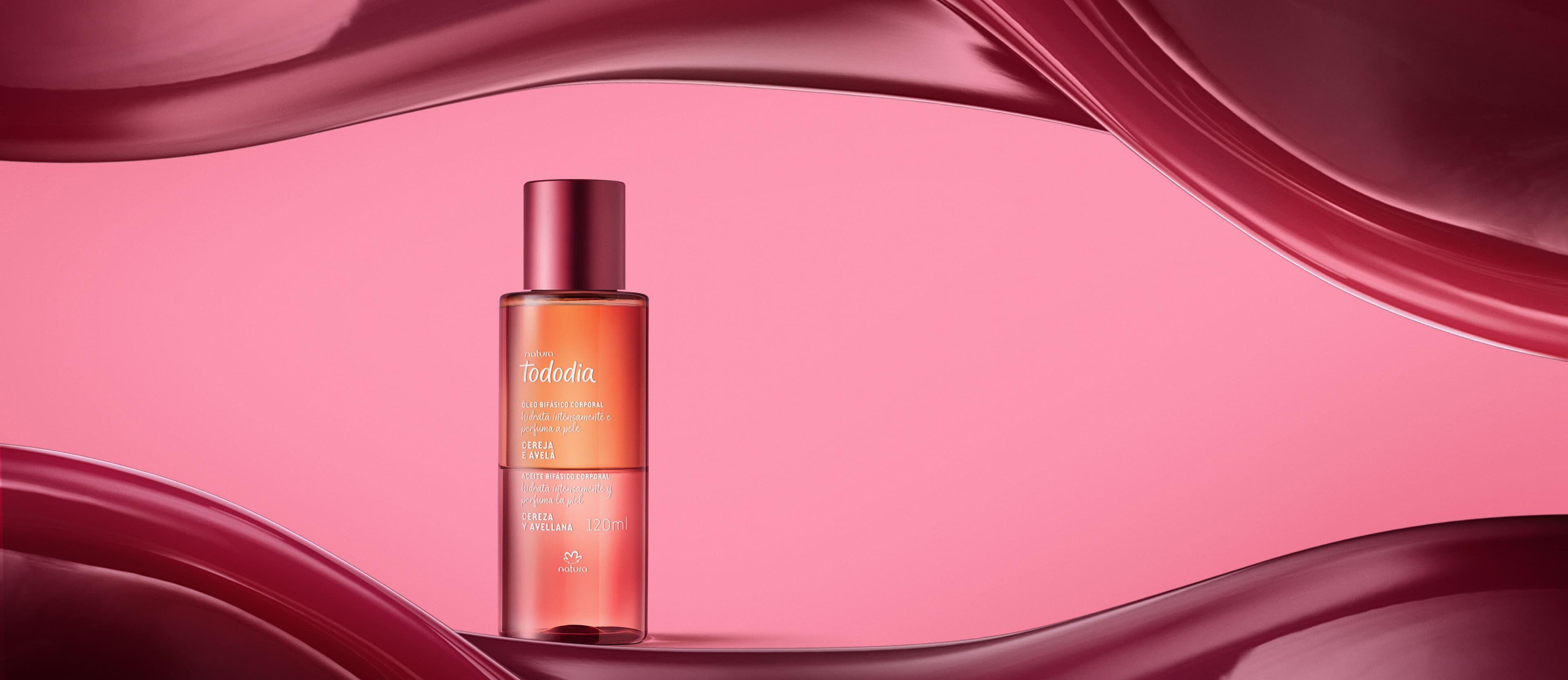 Óleo Bifásico Corporal Tododia Cereja e Avelã
