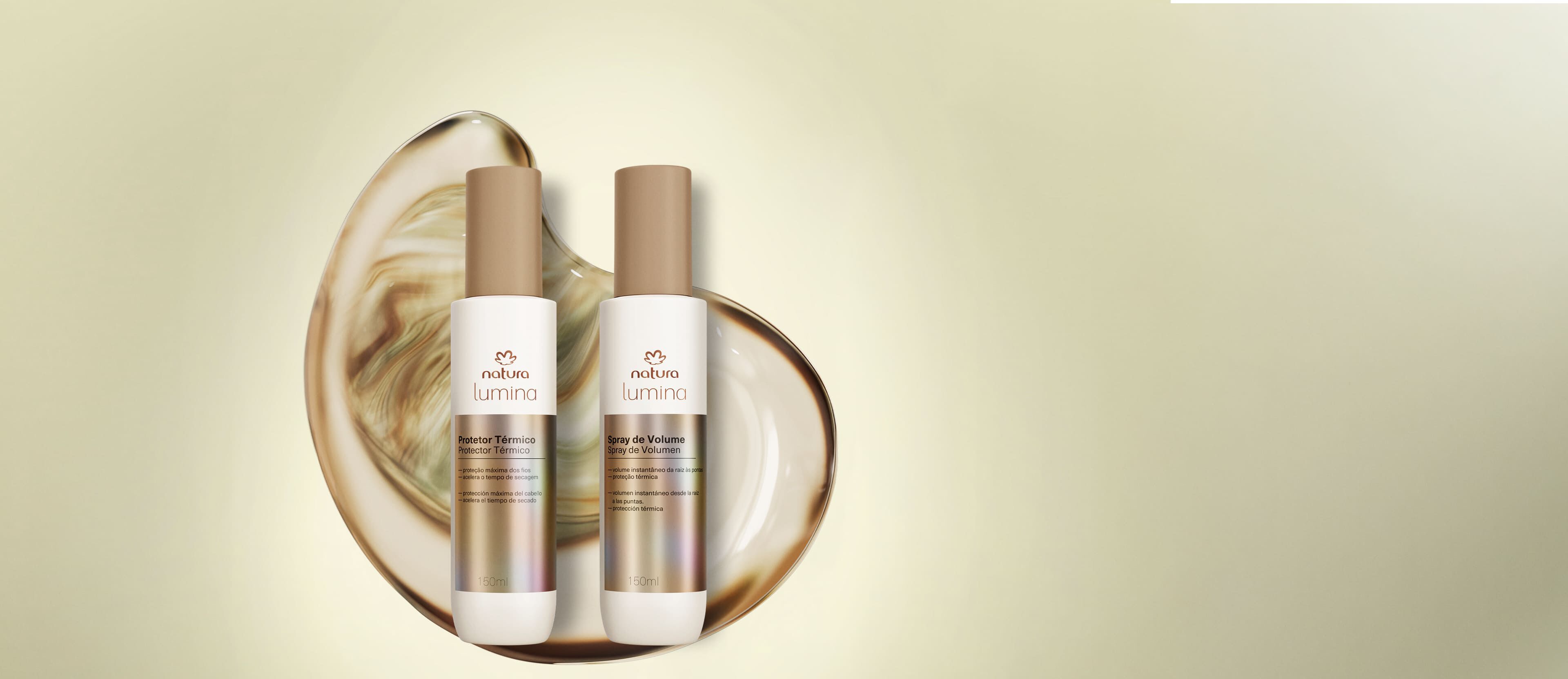 Kit Spray de Volume e Protetor Térmico para Finalização Lumina (2 produtos)