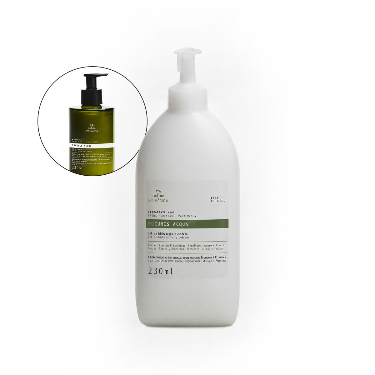Refil Hidratante para Mãos Bothanica Cucumis Acqua 230 Ml