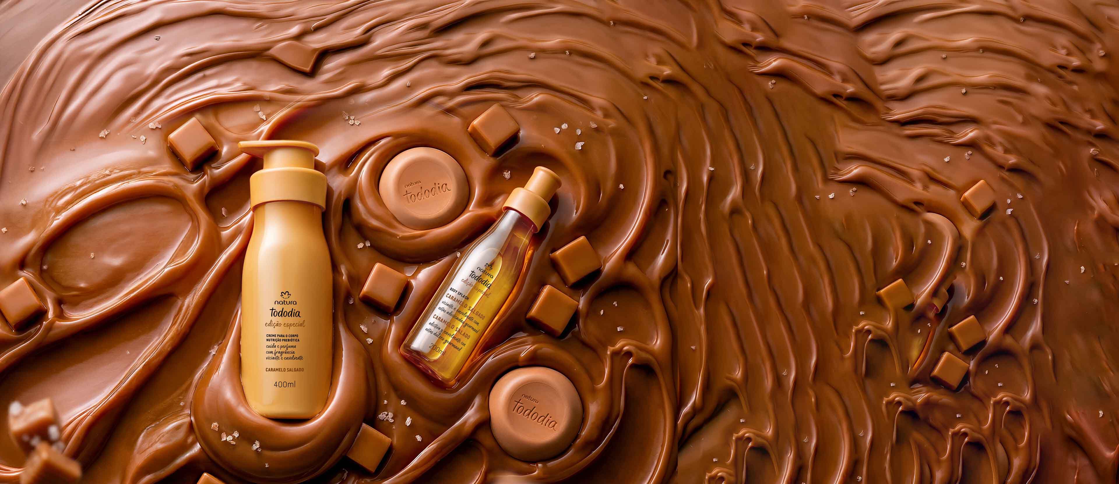 Kit Hidratante, Sabonete e Body Splash Tododia Caramelo Salgado (3 produtos)