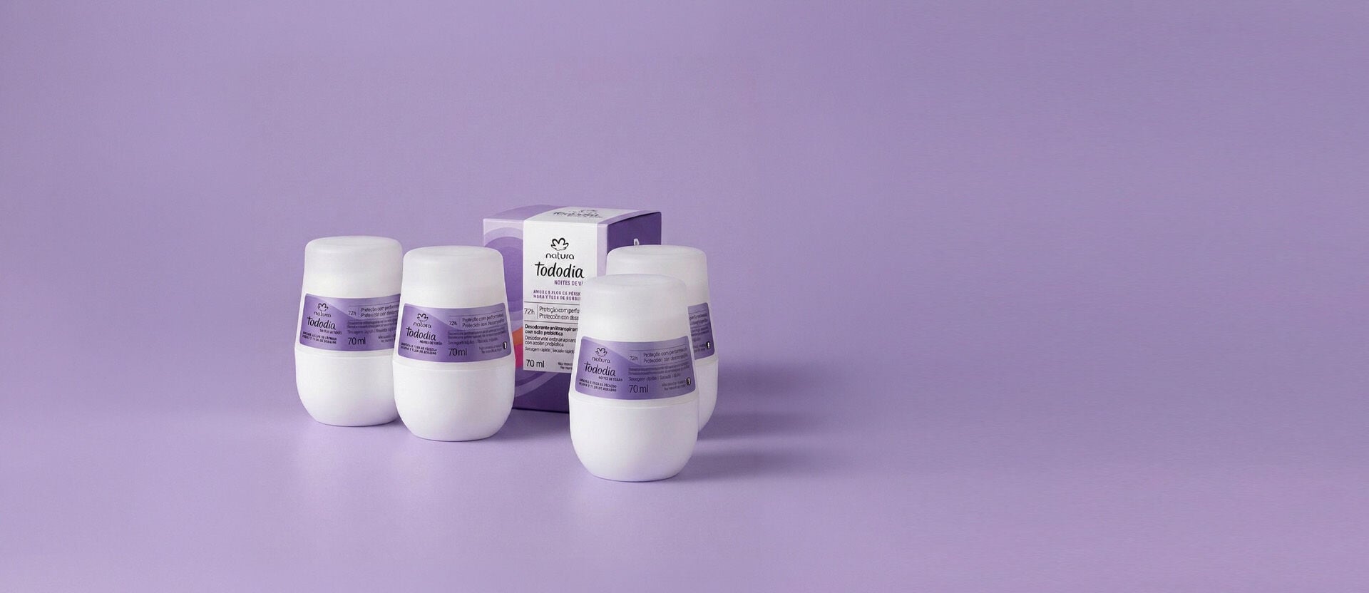 Kit Desodorantes Tododia Amora e Flor de Pêssego (4 produtos)