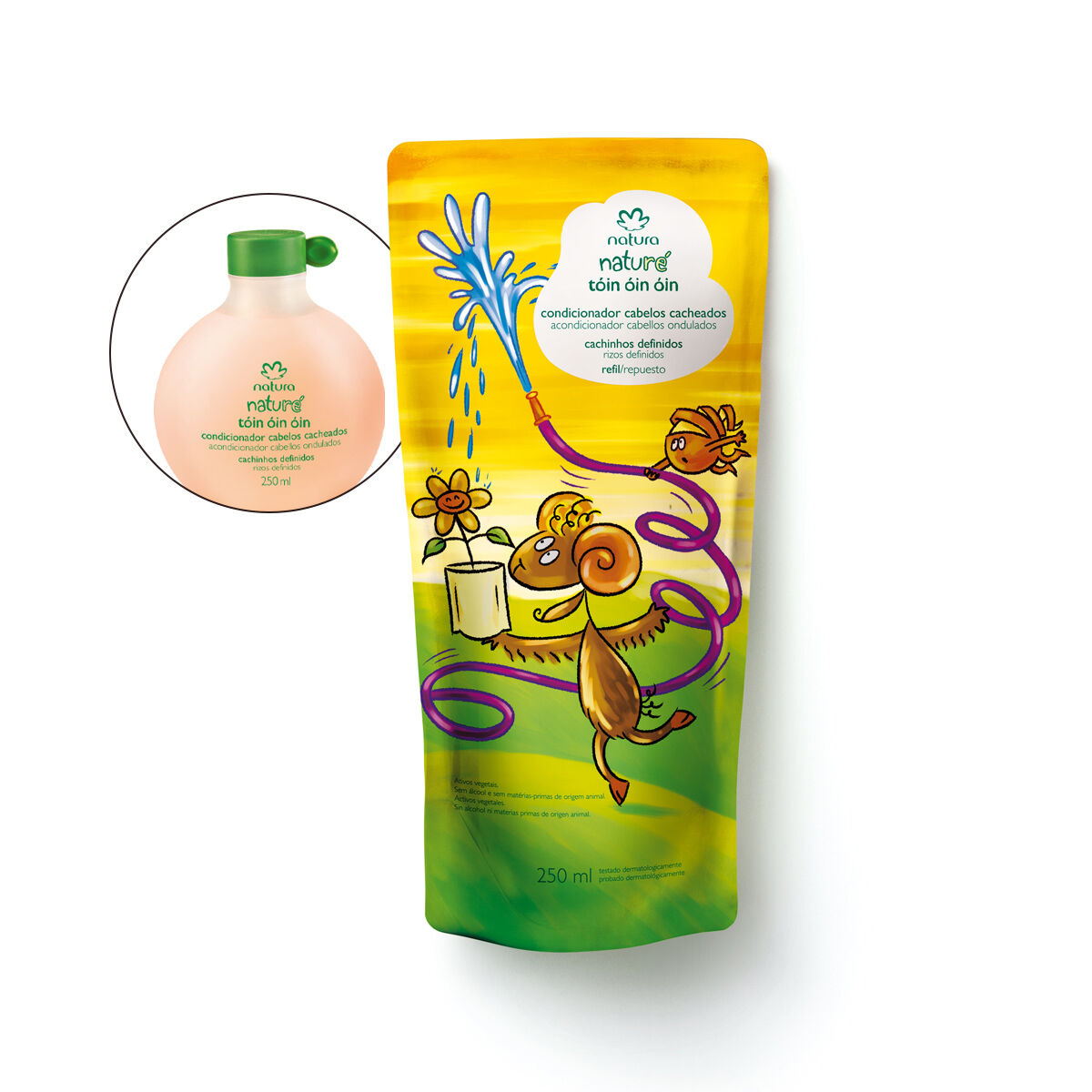 Refil Condicionador Infantil Cabelos Cacheados Tóin Óin Óin Natura Naturé
