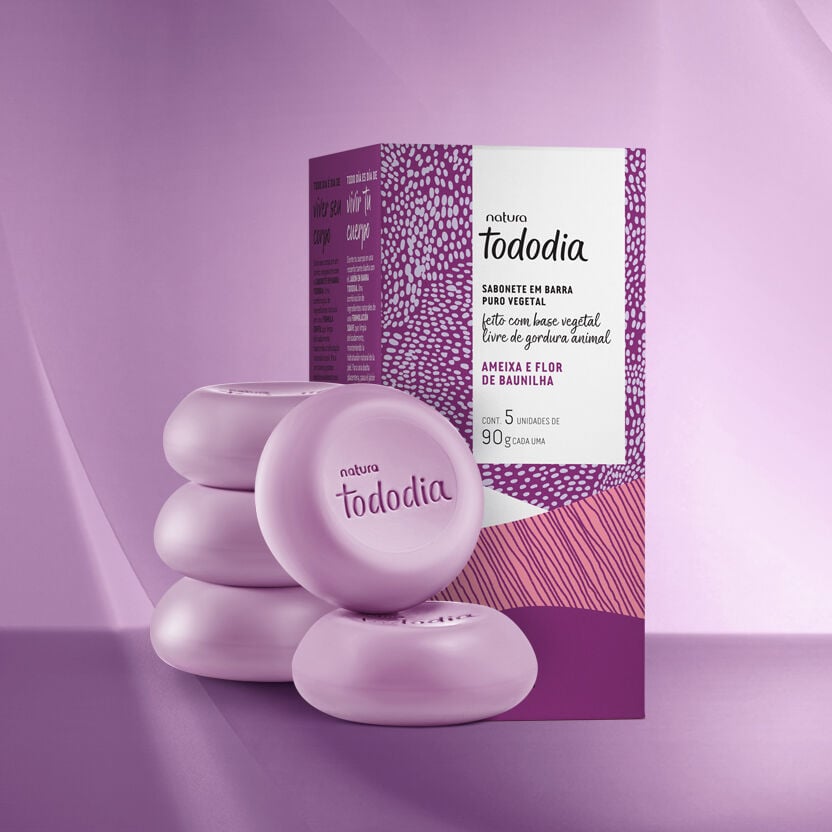 Sabonete em Barra Puro Vegetal Tododia Ameixa e Flor de Baunilha