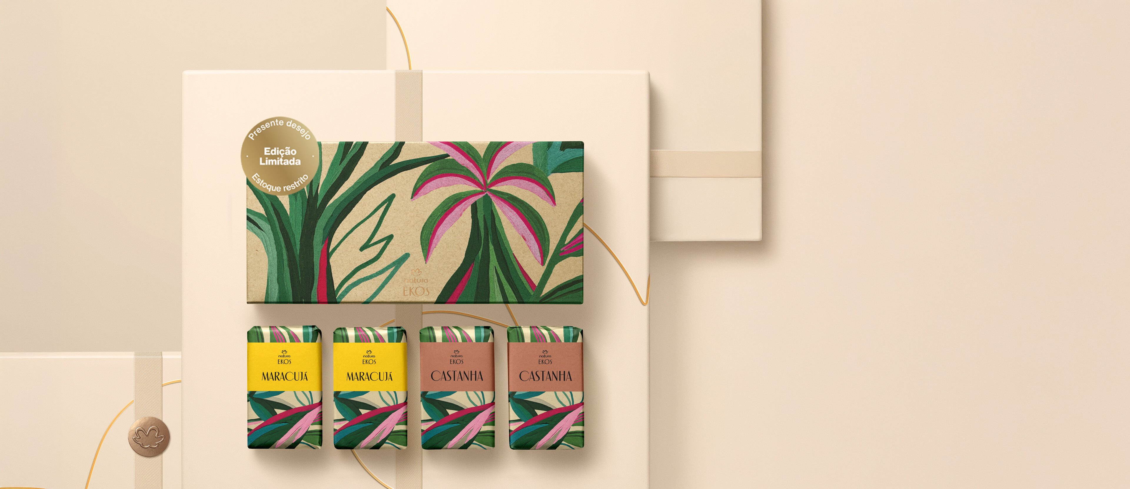 Presente Natura Ekos Sabonetes Exuberância da Amazônia (4 barras)