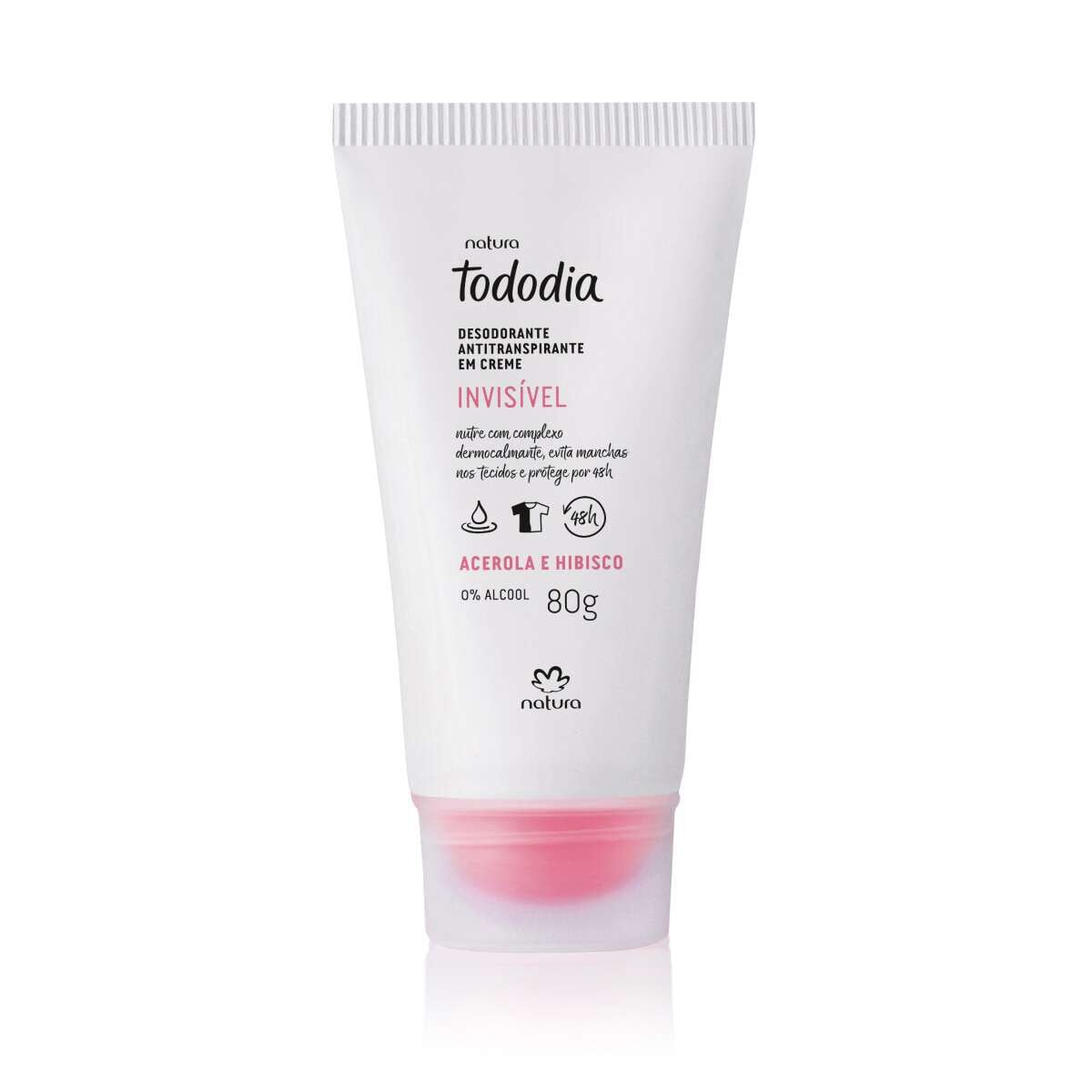 Desodorante em Creme Tododia Acerola e Hibisco 80 G