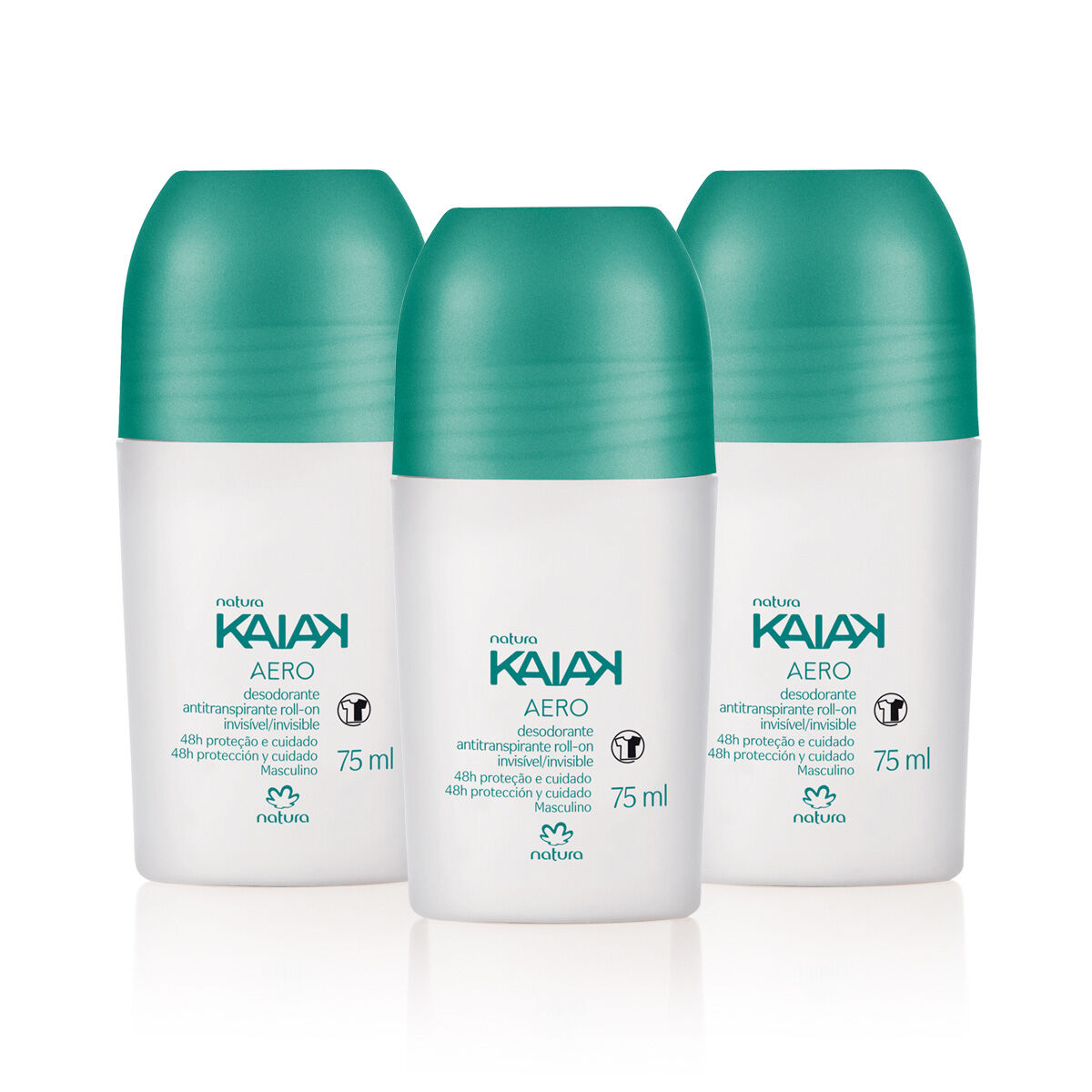 Kit Desodorante Antitranspirante Roll On Natura Kaiak Aero (3 Unidades)