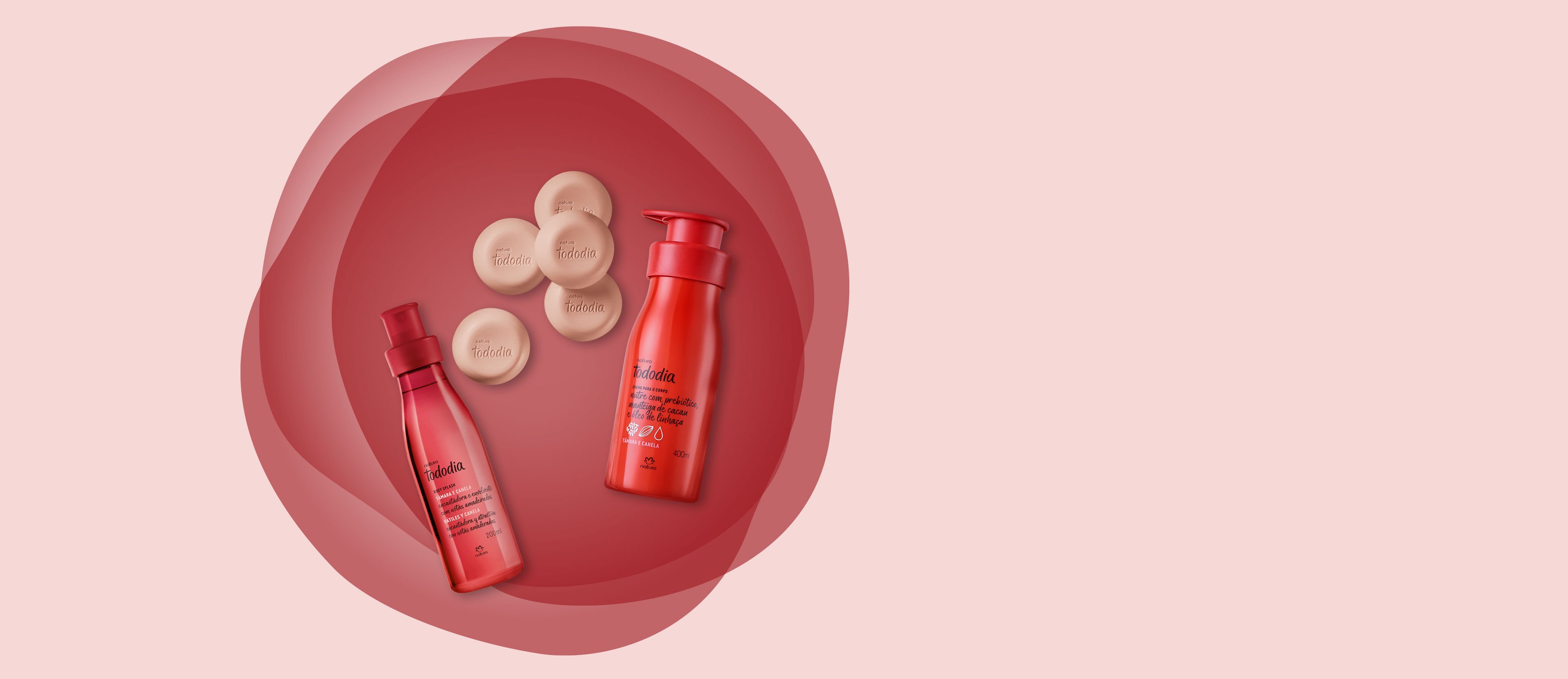 Kit Tododia Tâmara e Canela com Sabonete, Hidratante e Body Splash (3 produtos)