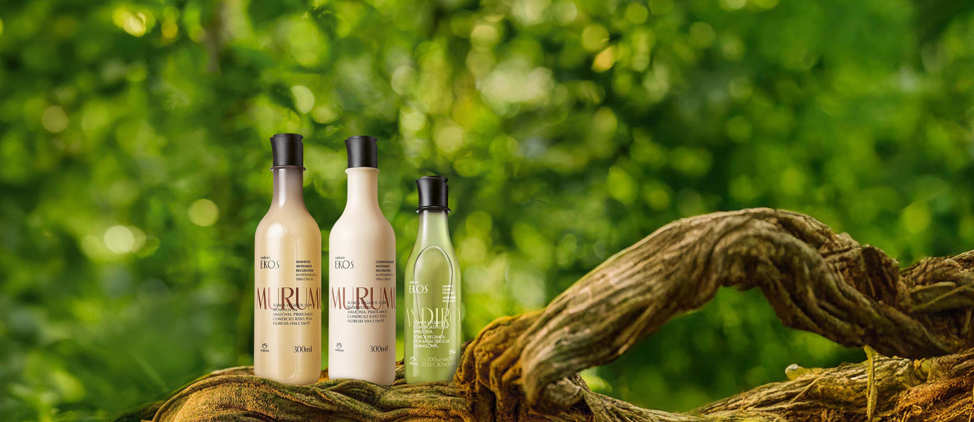 Kit Shampoo e Condicionador Ekos Murumuru e Sabonete Líquido Andiroba