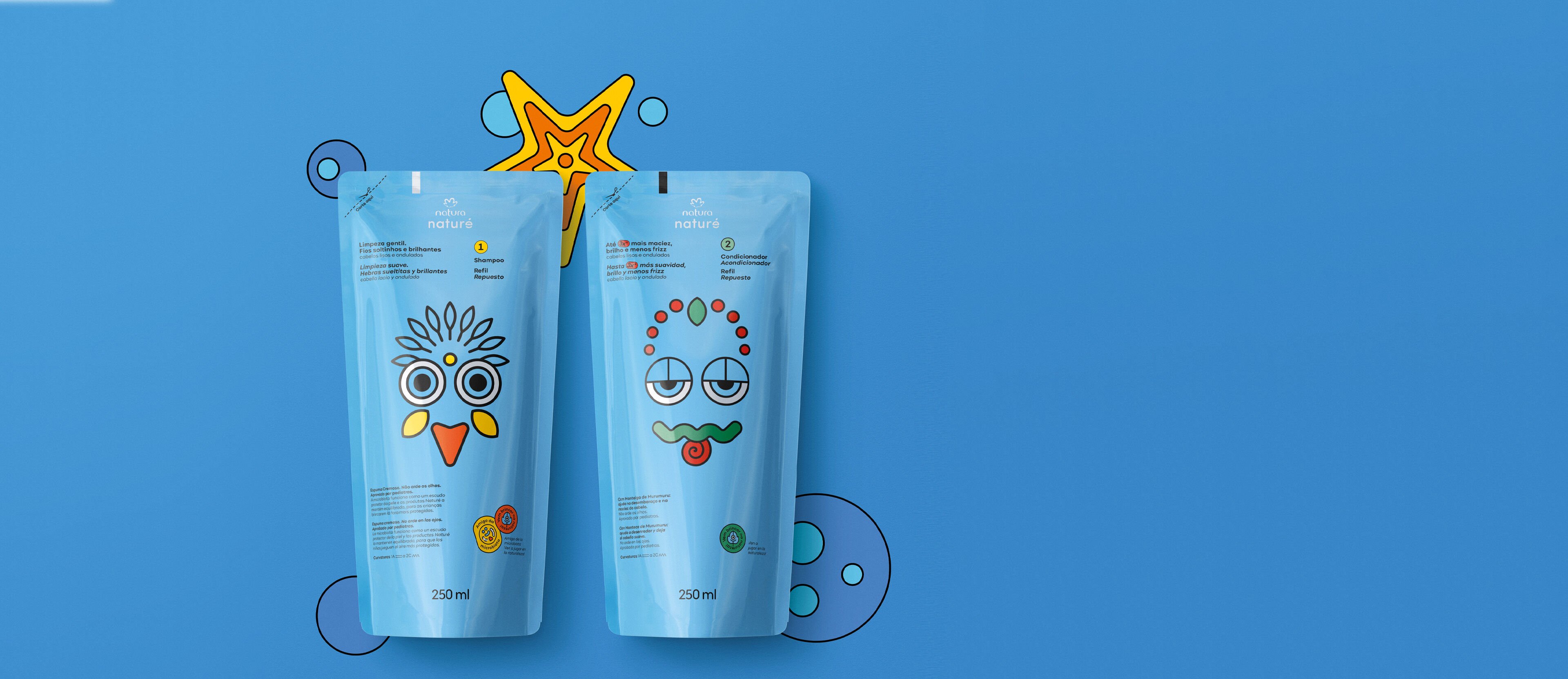 Kit Naturé Refis Cabelos Lisos e Ondulados (2 produtos)