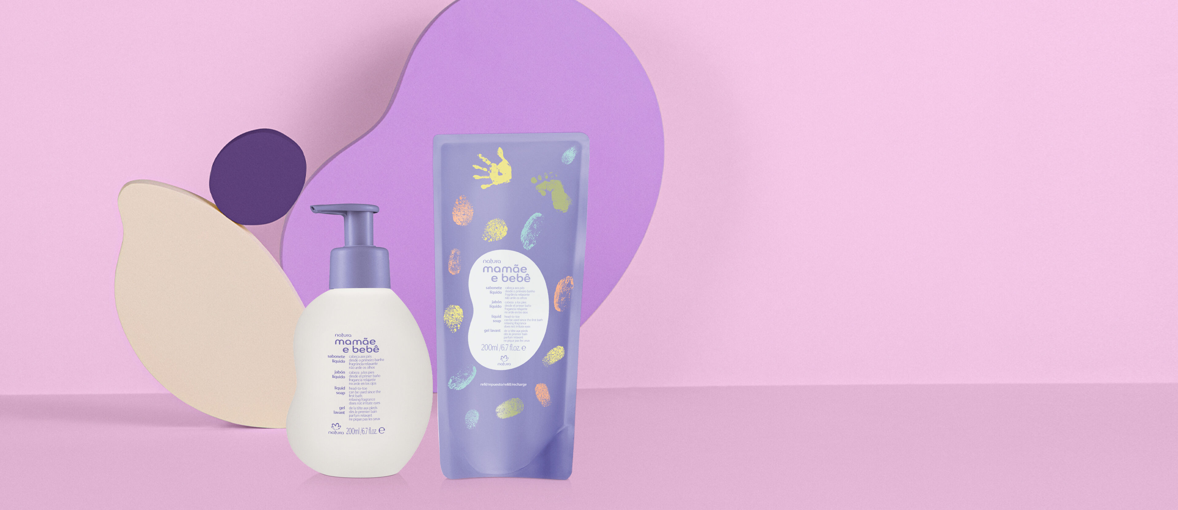 Kit Sabonete Líquido Relaxante Mamãe e Bebê com Refil (2 produtos)