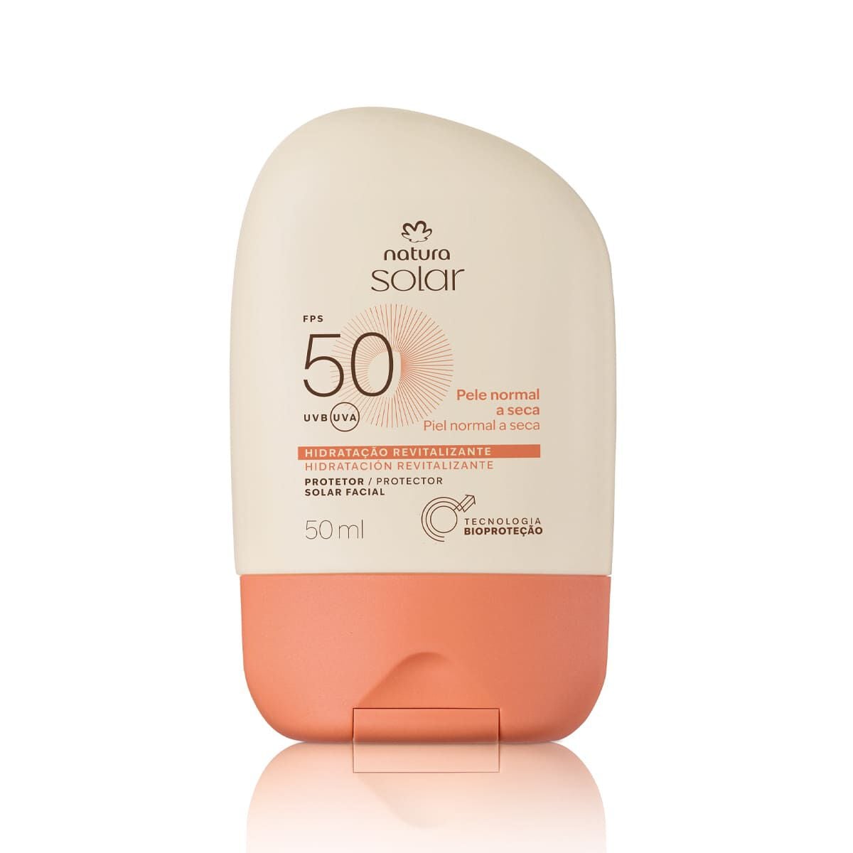 Protetor Solar Facial Pele Normal a Seca FPS 50 Natura Solar 50 ml
