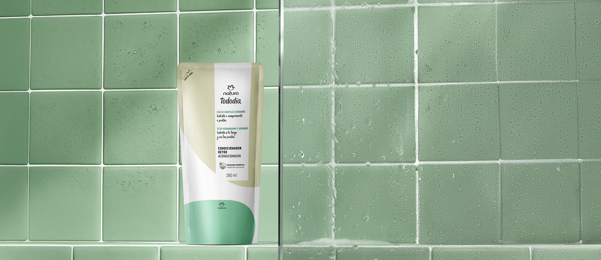 Refil Condicionador Detox Tododia Chá de Hortelã e Gengibre